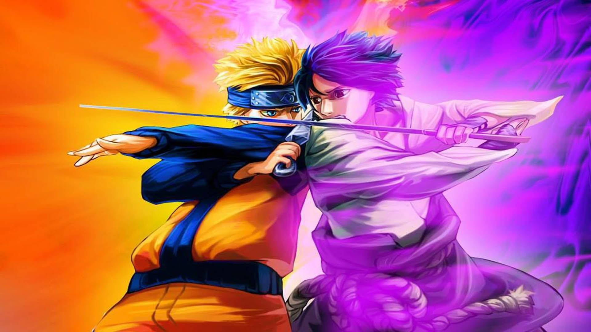 Naruto And Rogue Ninja Sasuke Background