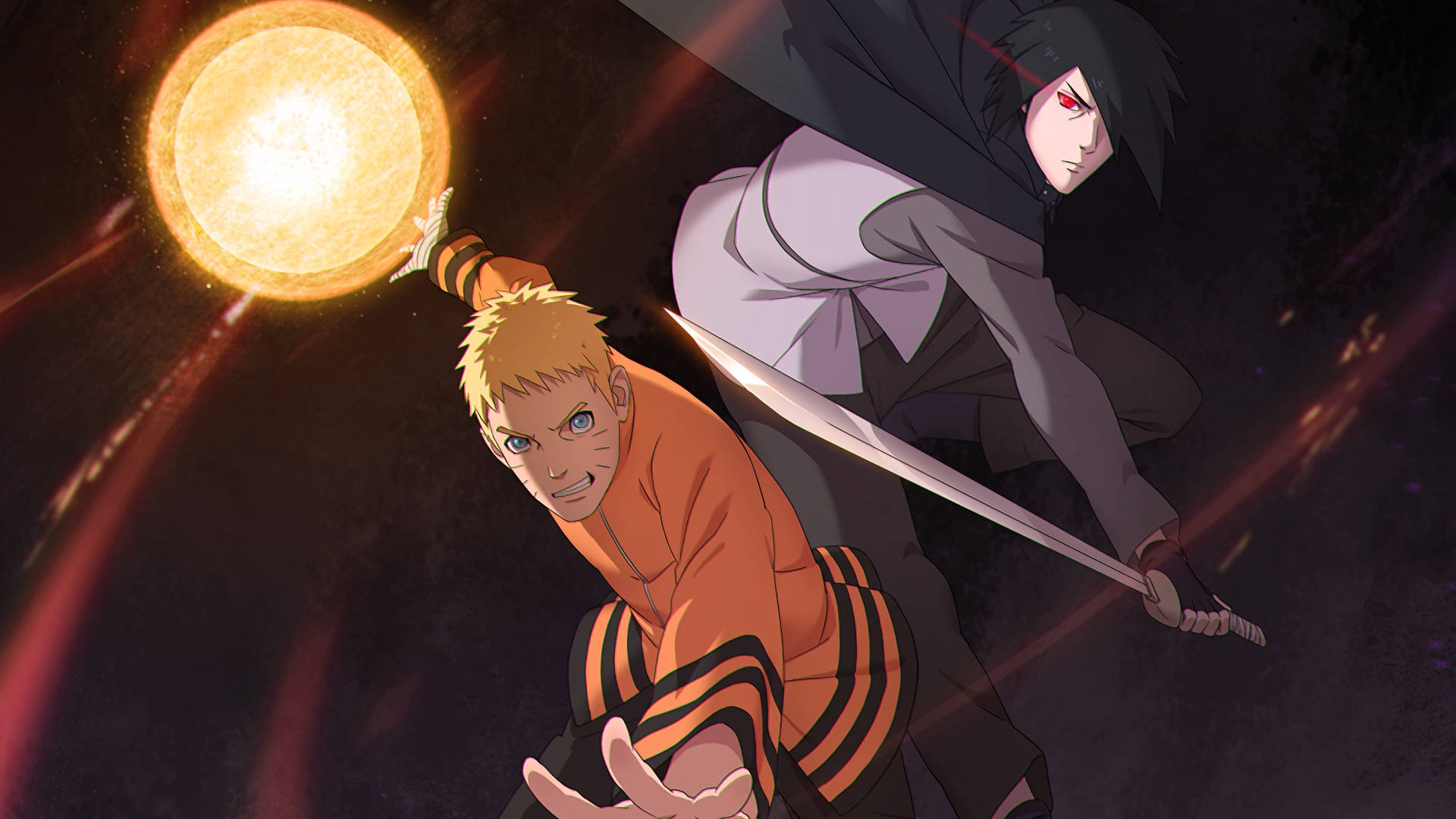 Naruto And Sasuke Adult Version Background