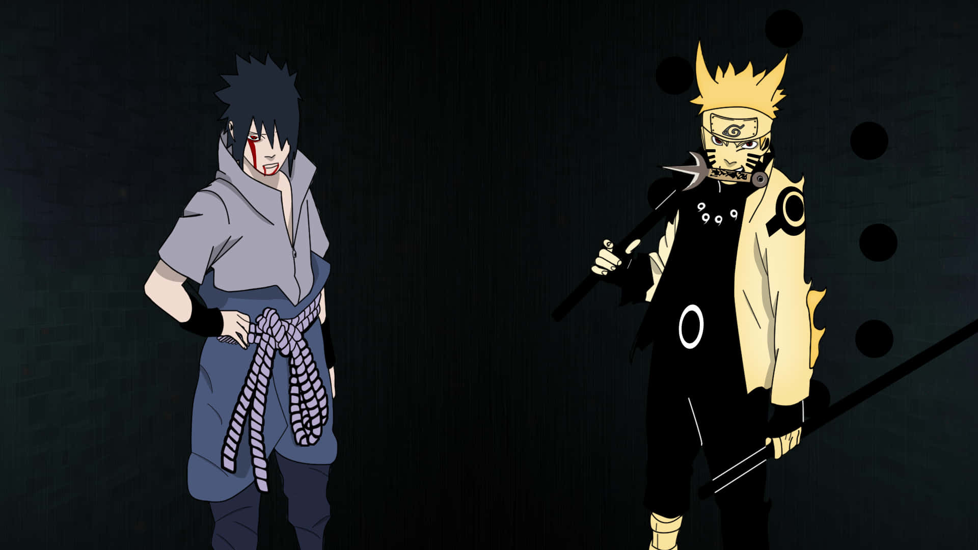 Naruto And Sasuke Anime Cartoon Background