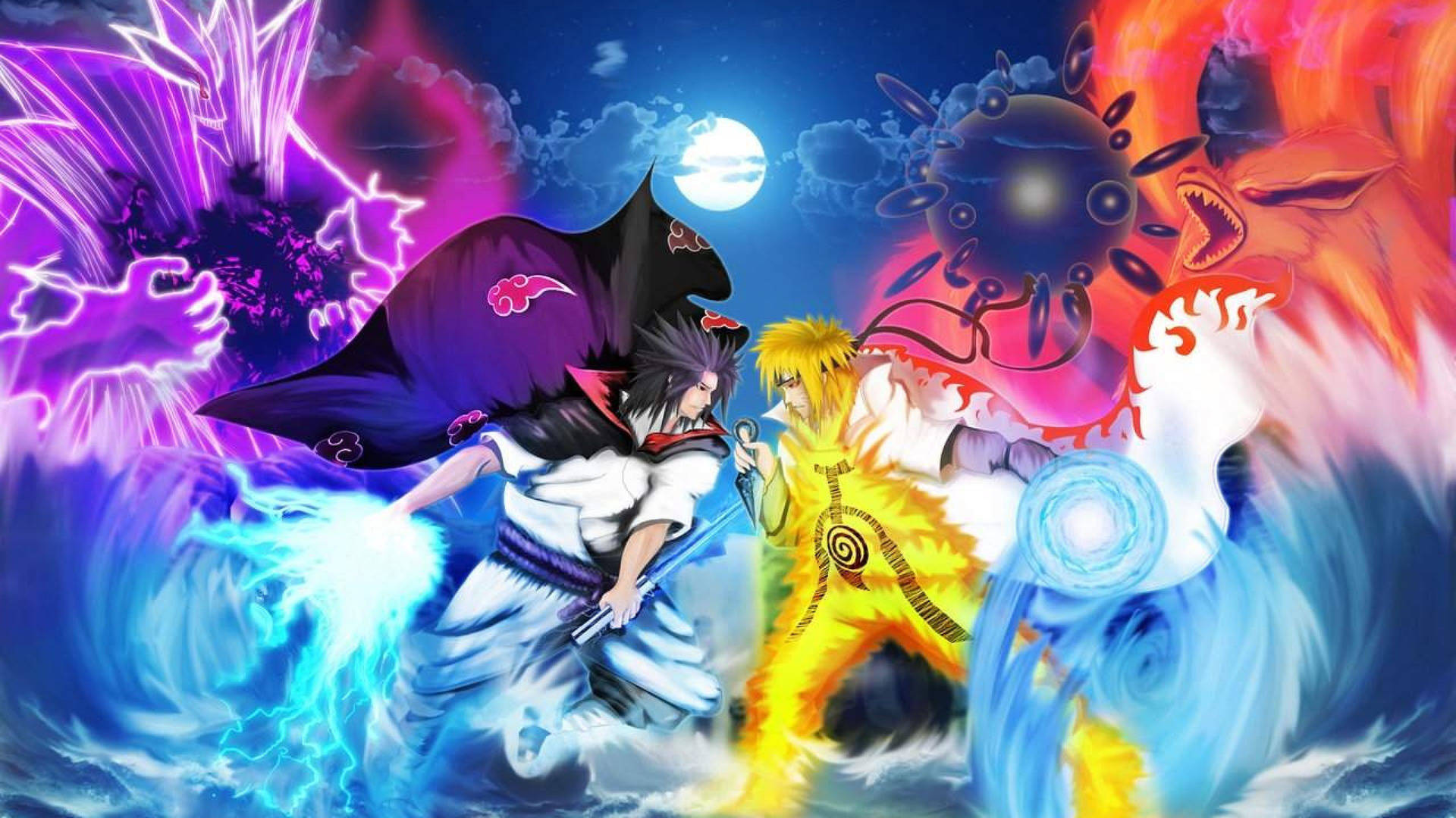 Naruto And Sasuke Cool Anime Background