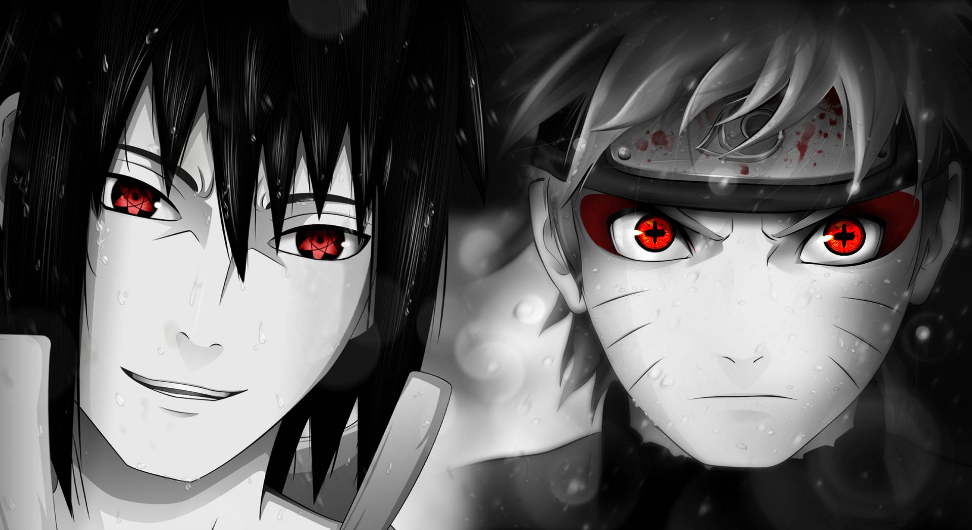 Naruto And Sasuke Eyes Background