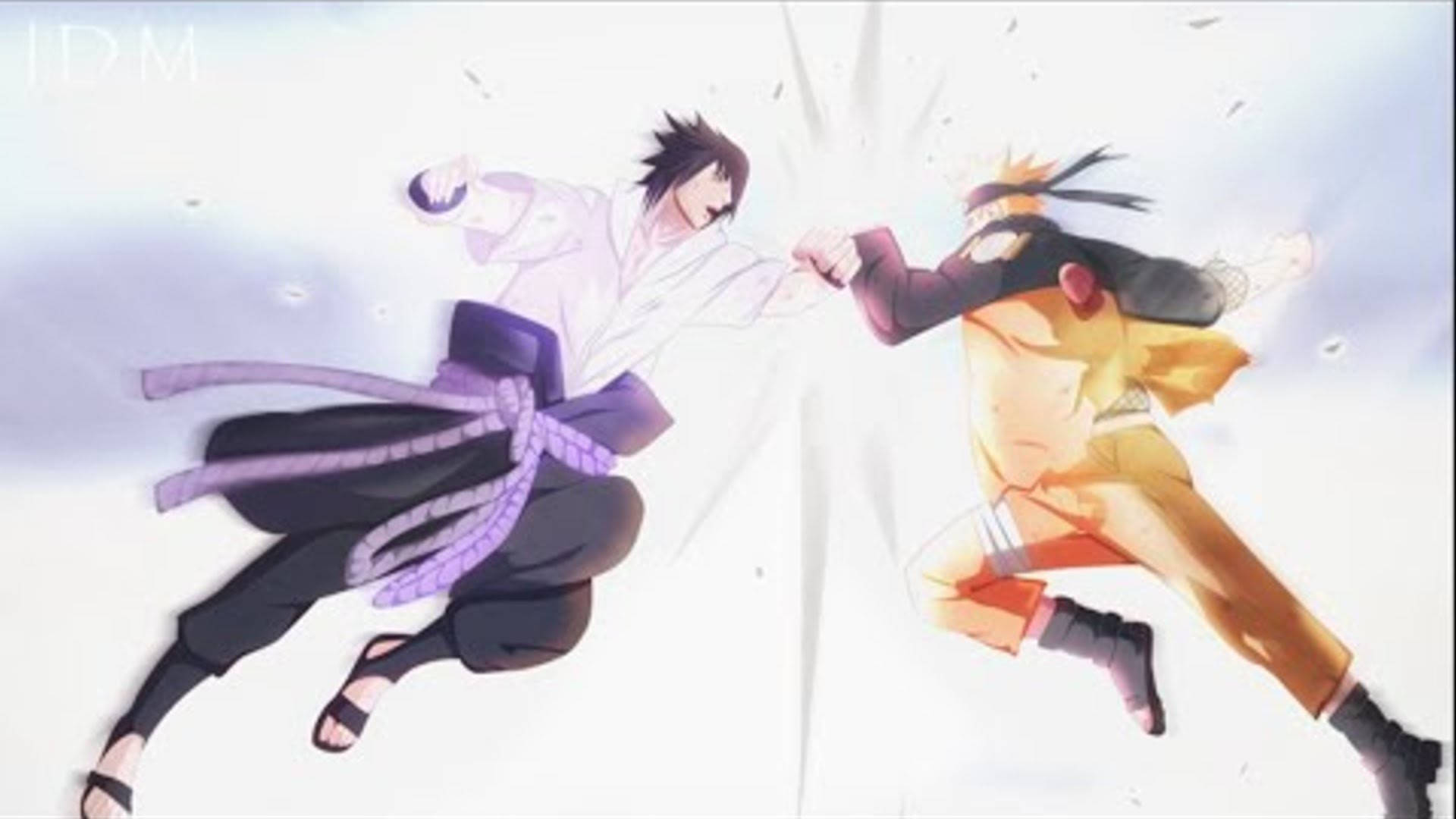 Naruto And Sasuke Final Round Normal Form Background