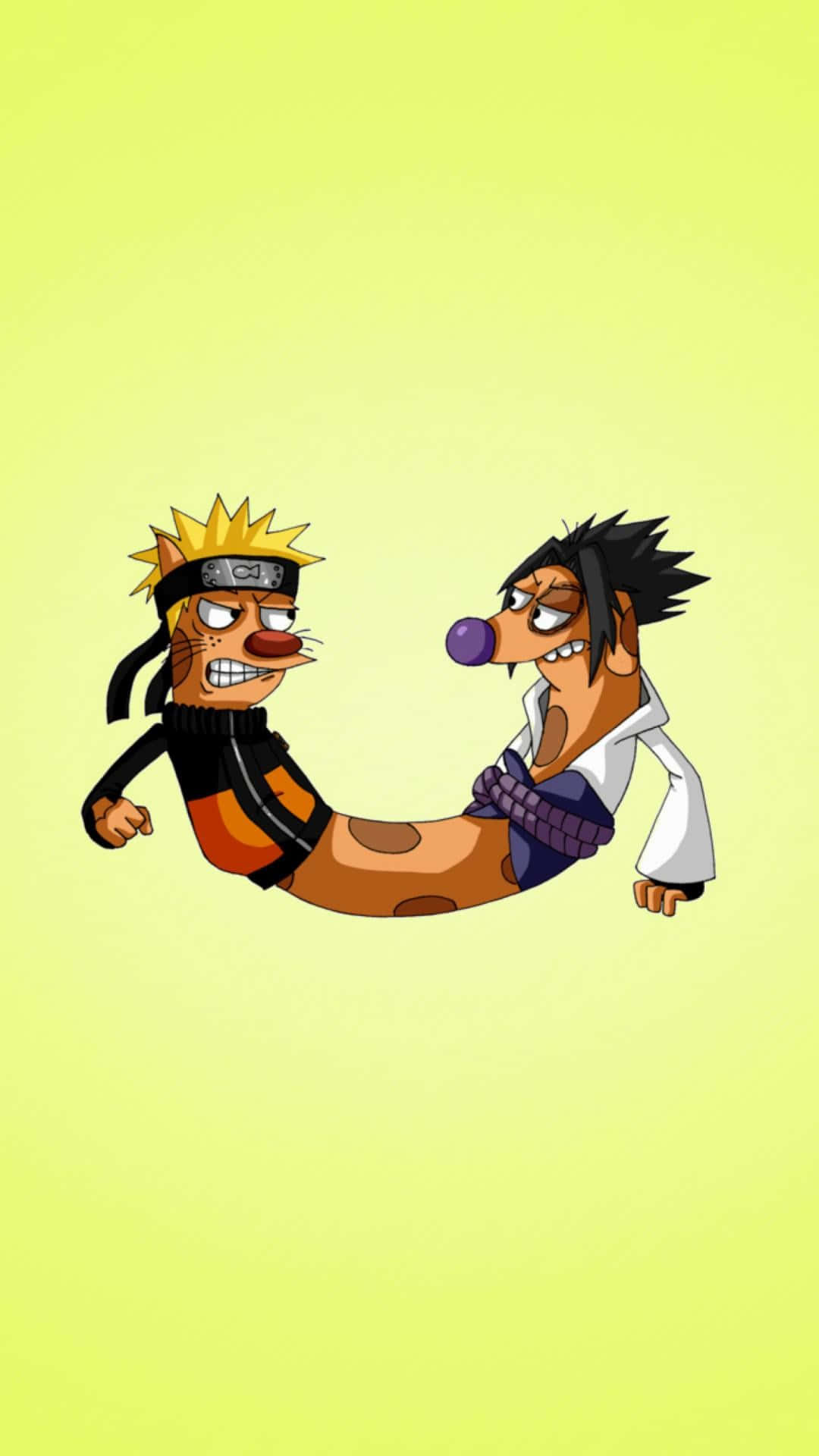 Naruto_and_ Sasuke_ Funny_ Cartoon_i Phone_ Wallpaper Background