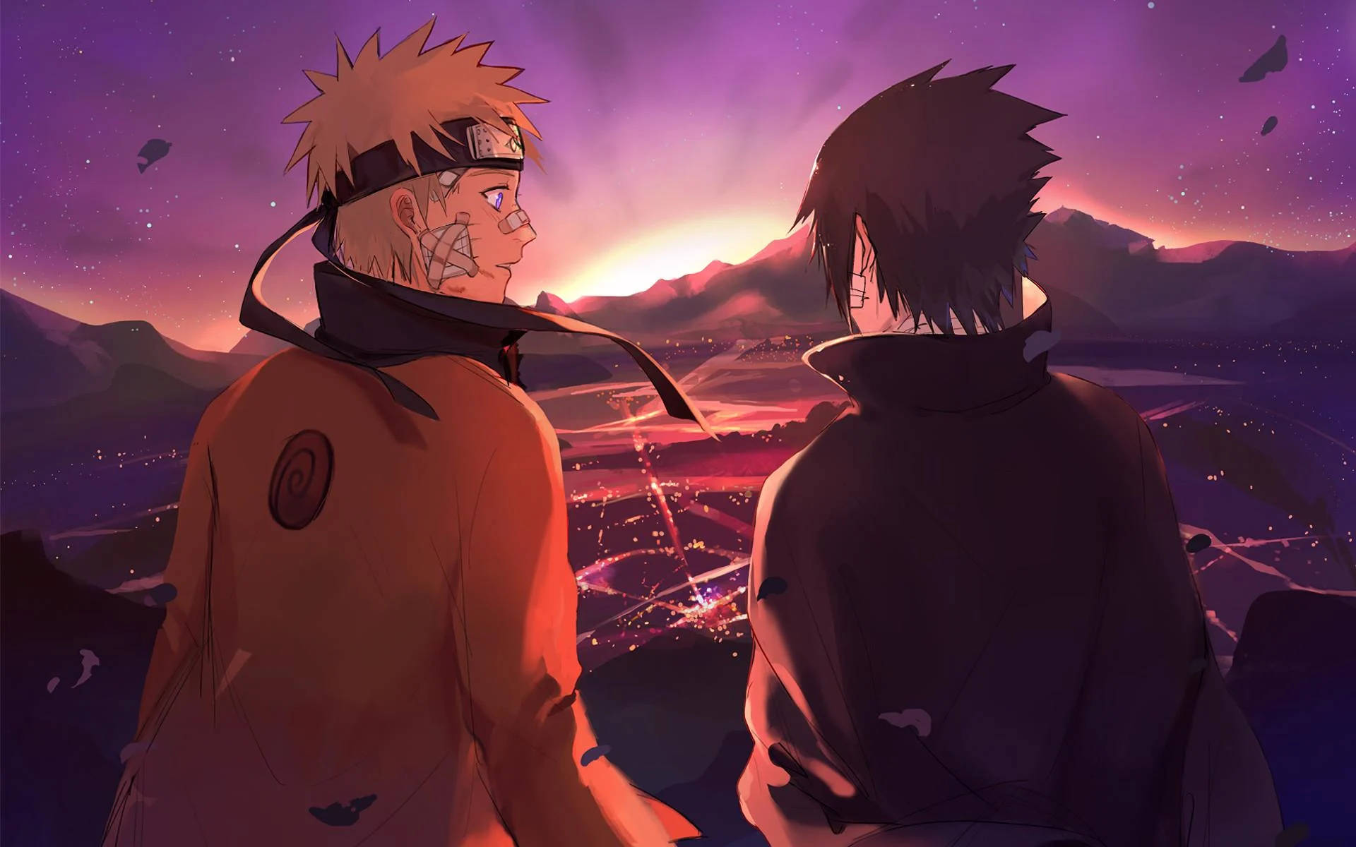 Naruto And Sasuke Of Hidden Leaf Background