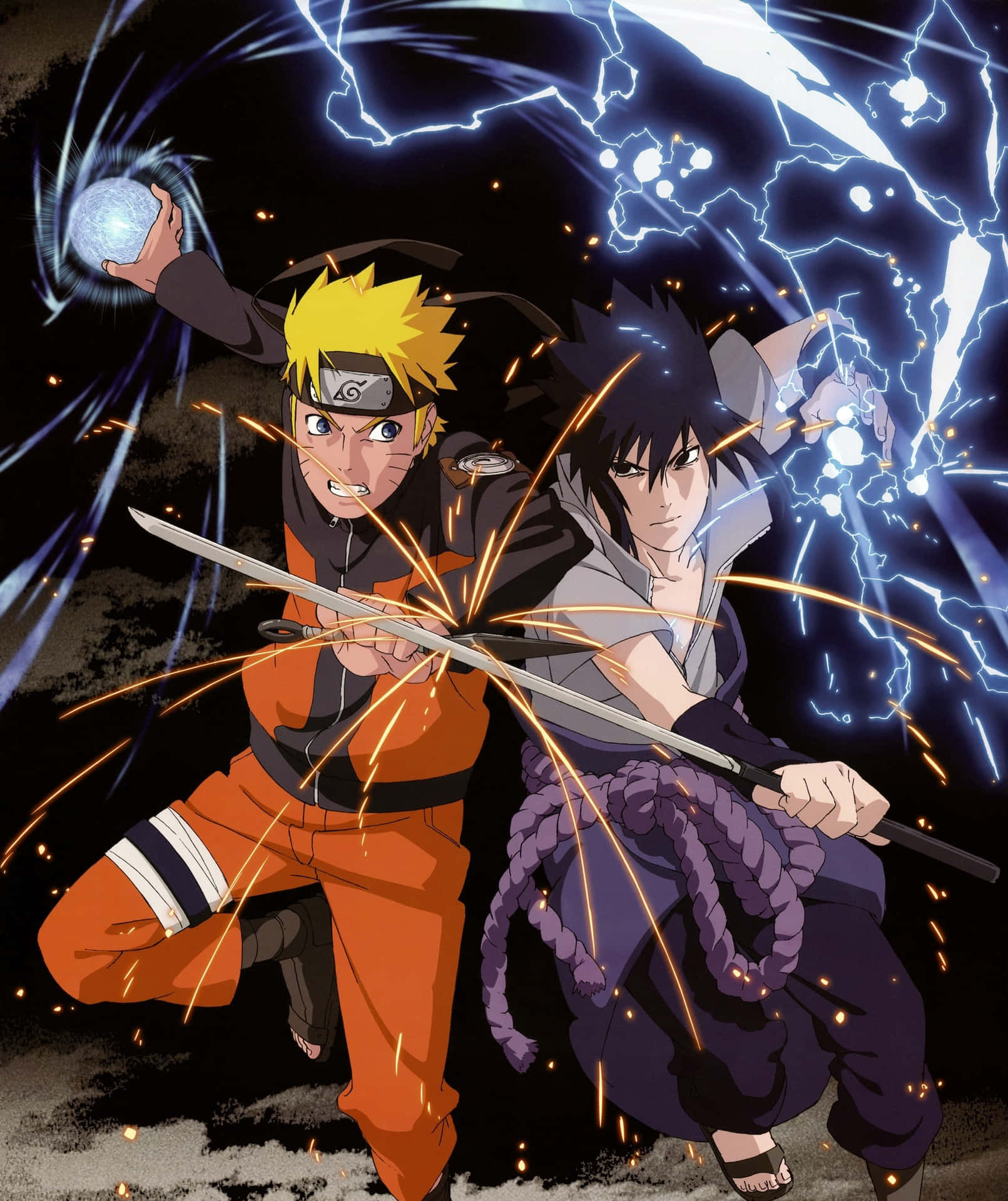 Naruto And Sasuke Rasengan Background