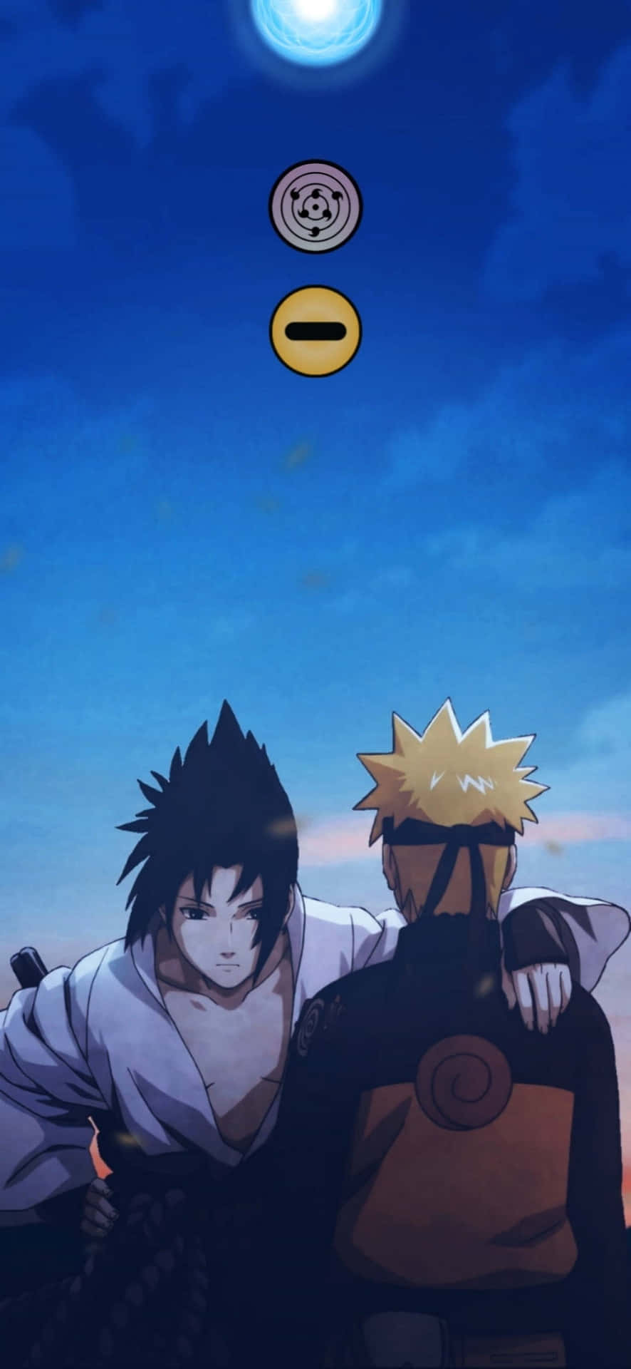 Naruto_and_ Sasuke_ Under_ Moonlight Background