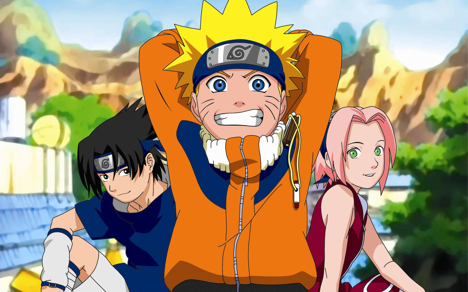 Naruto And Team 7 Kids Poster Background