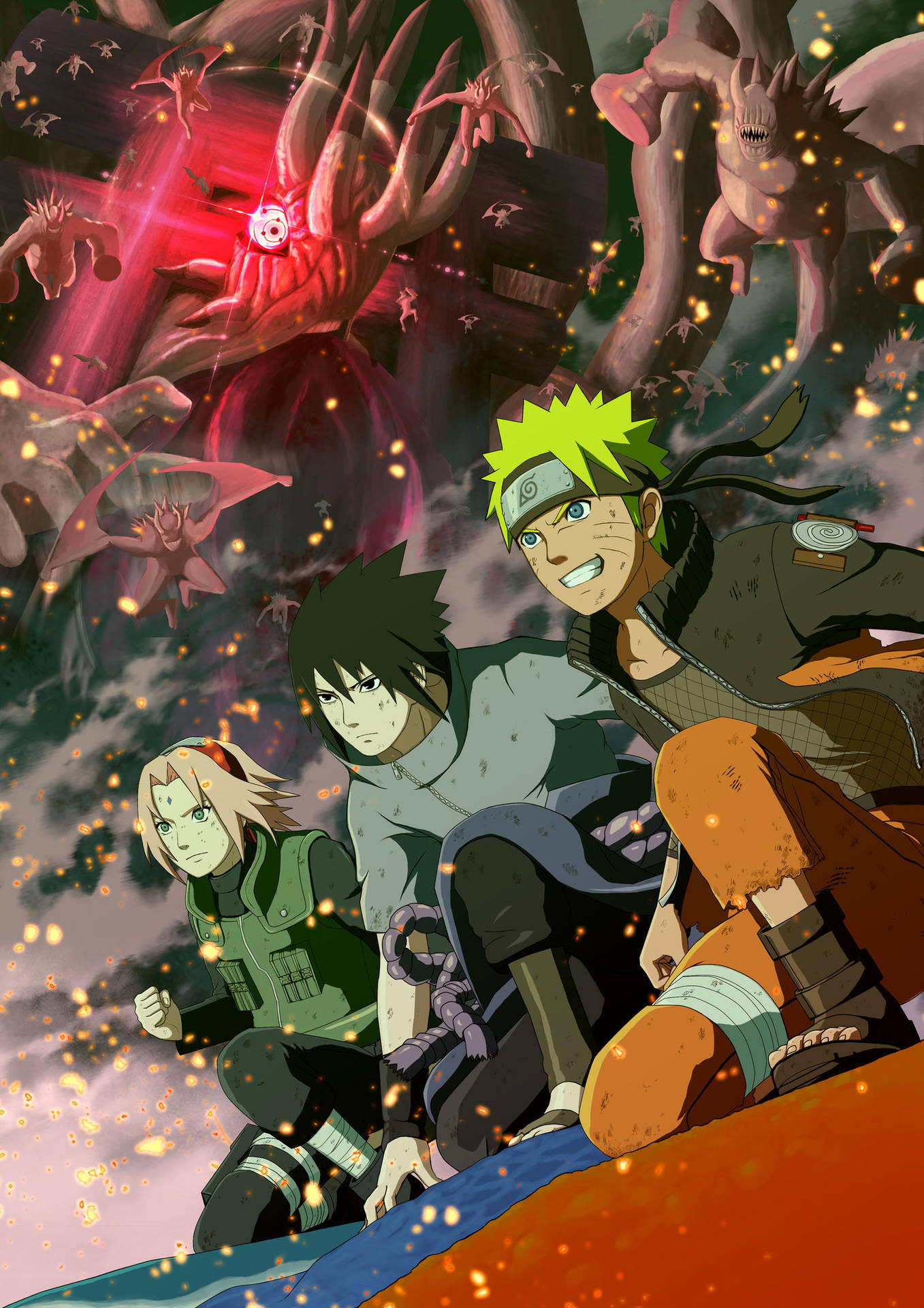 Naruto And Team 7 Poster Background