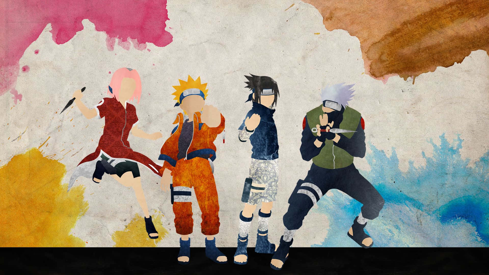 Naruto And Team 7 Reunited Background