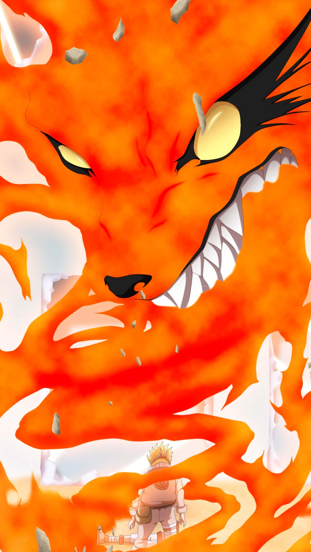 Naruto_and_the_ Nine Tails_ Fox_i Phone_ Wallpaper Background