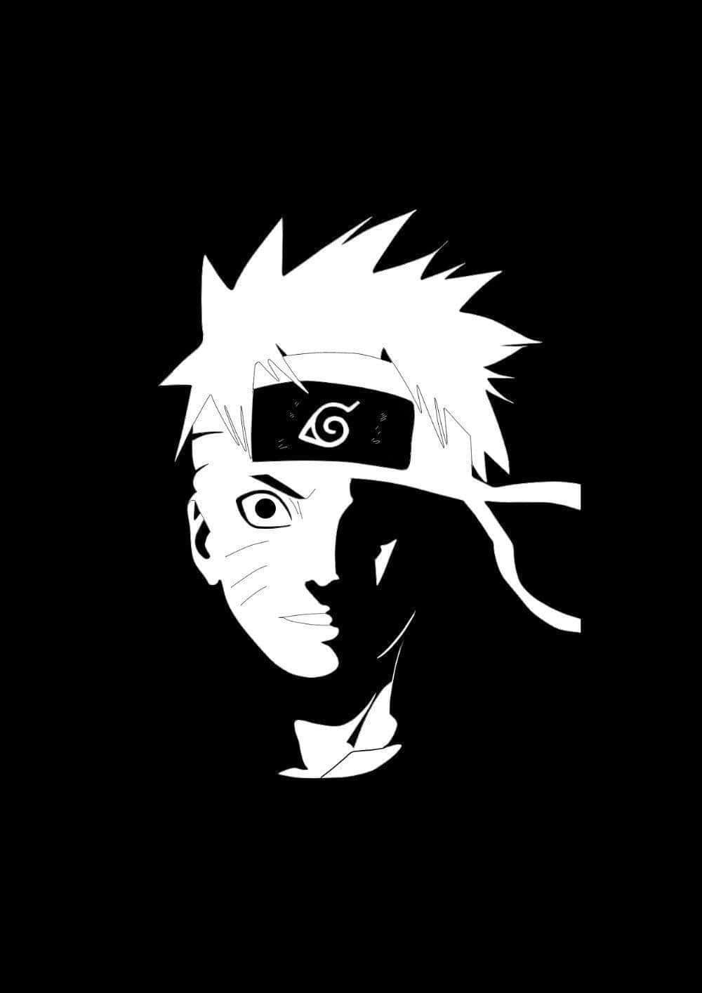Naruto Blackand White Contrast Background
