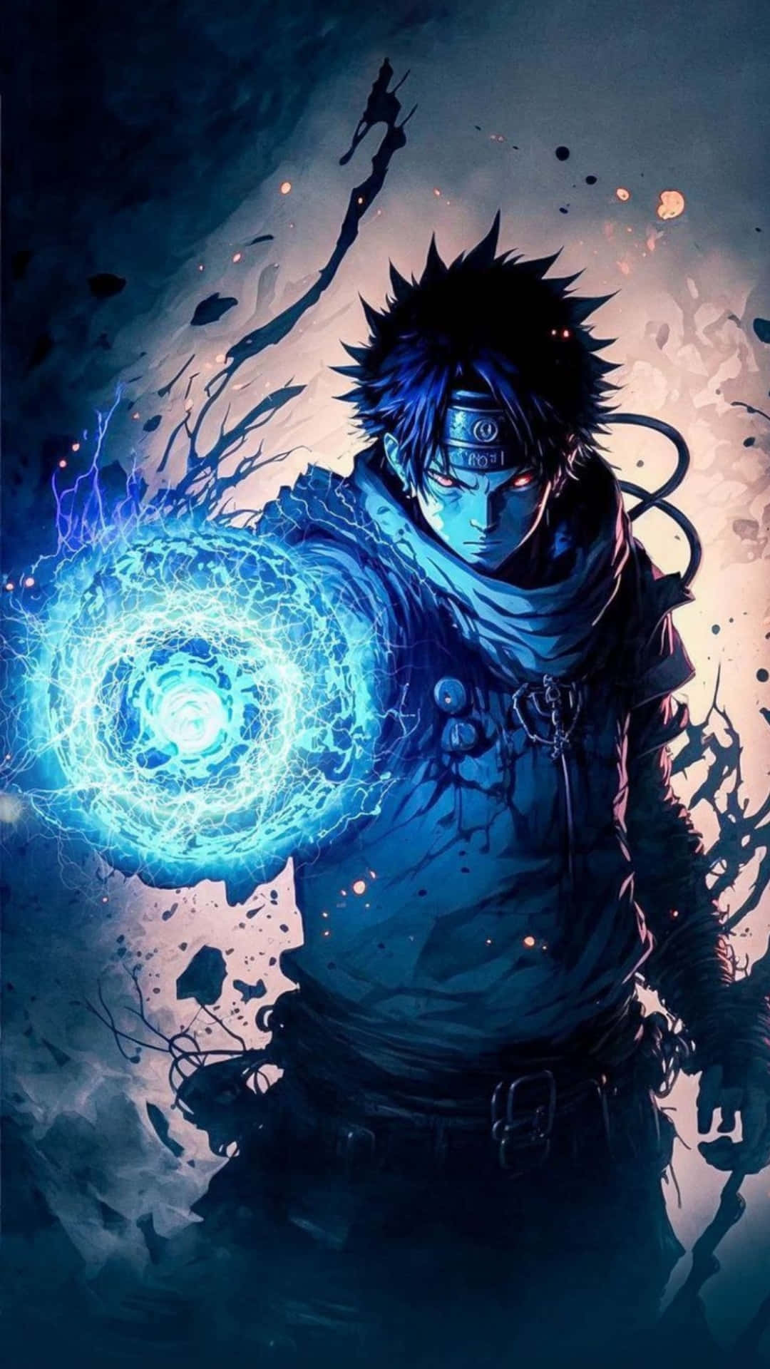 Naruto Blue Chakra Art Background