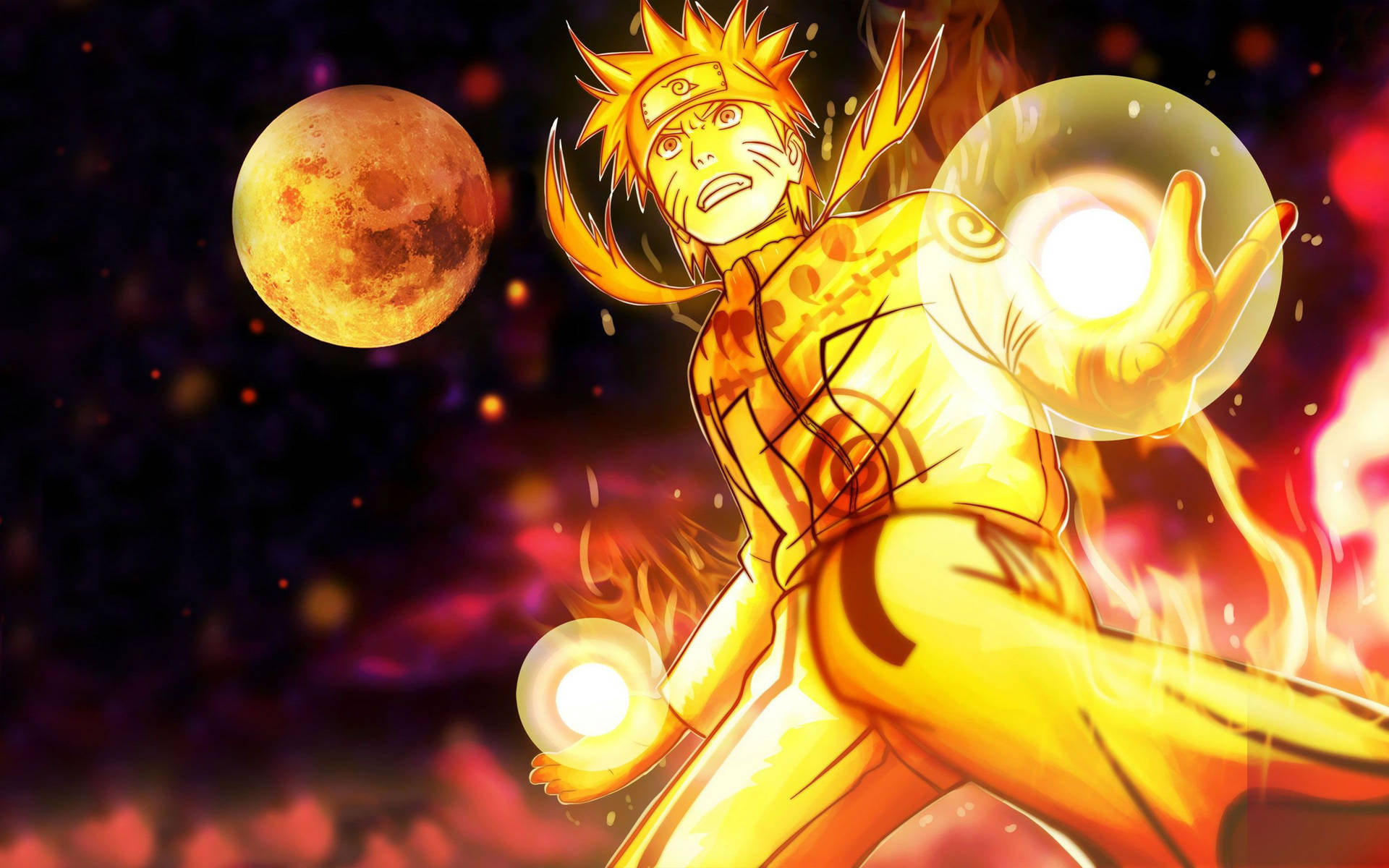 Naruto Chakra Fire Anime Background