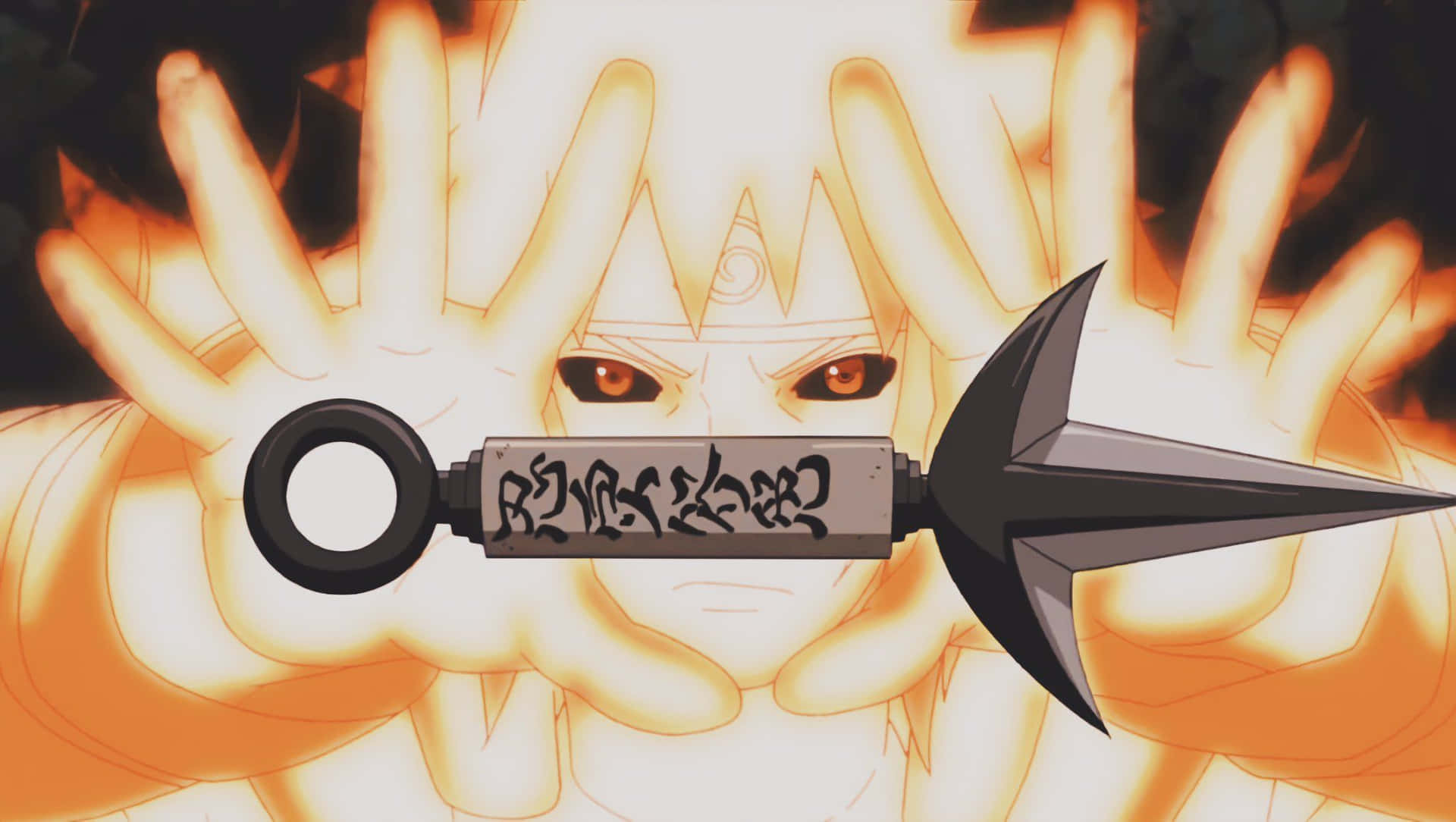 Naruto Character Holding Kunai Background