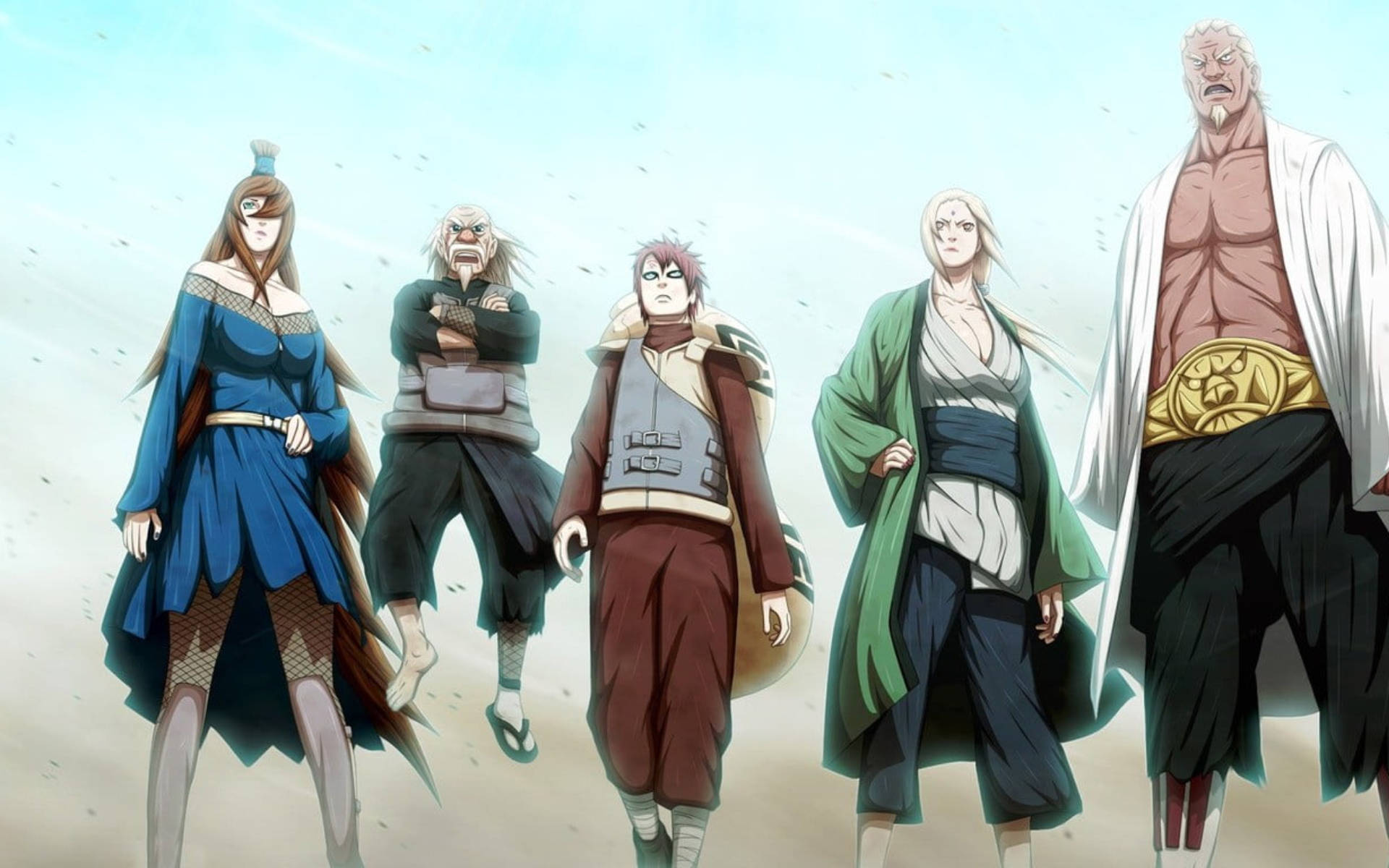 Naruto Characters Five Kage Summit