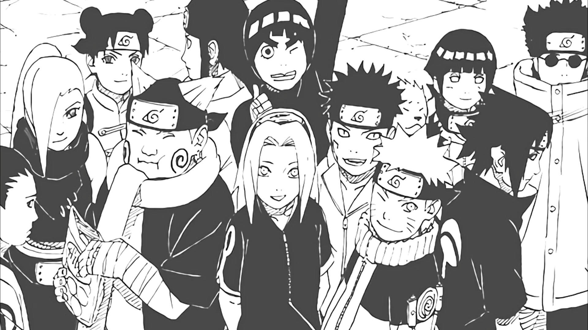Naruto Characters Konoha Ninjas Background