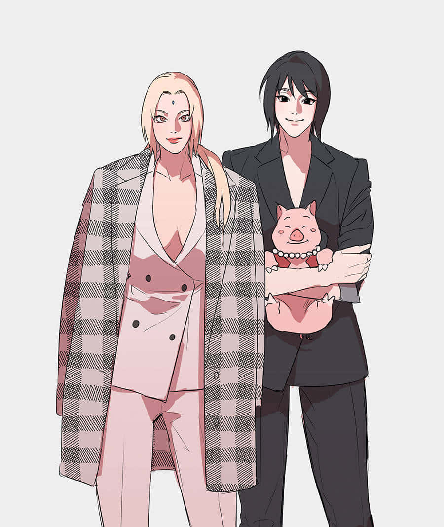 Naruto Charactersin Modern Outfits Background