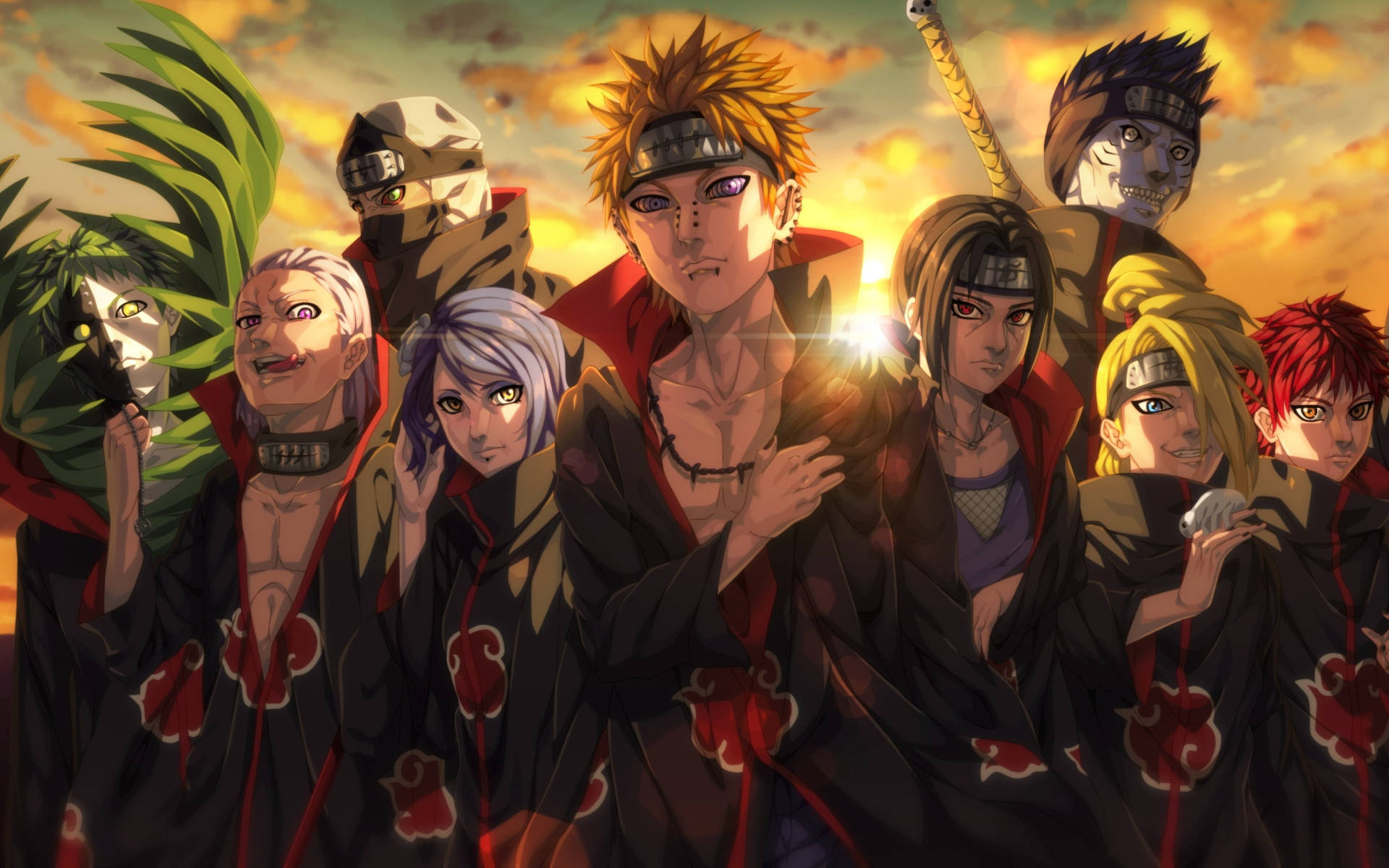 Naruto Clan Akatsuki Phone Art Background