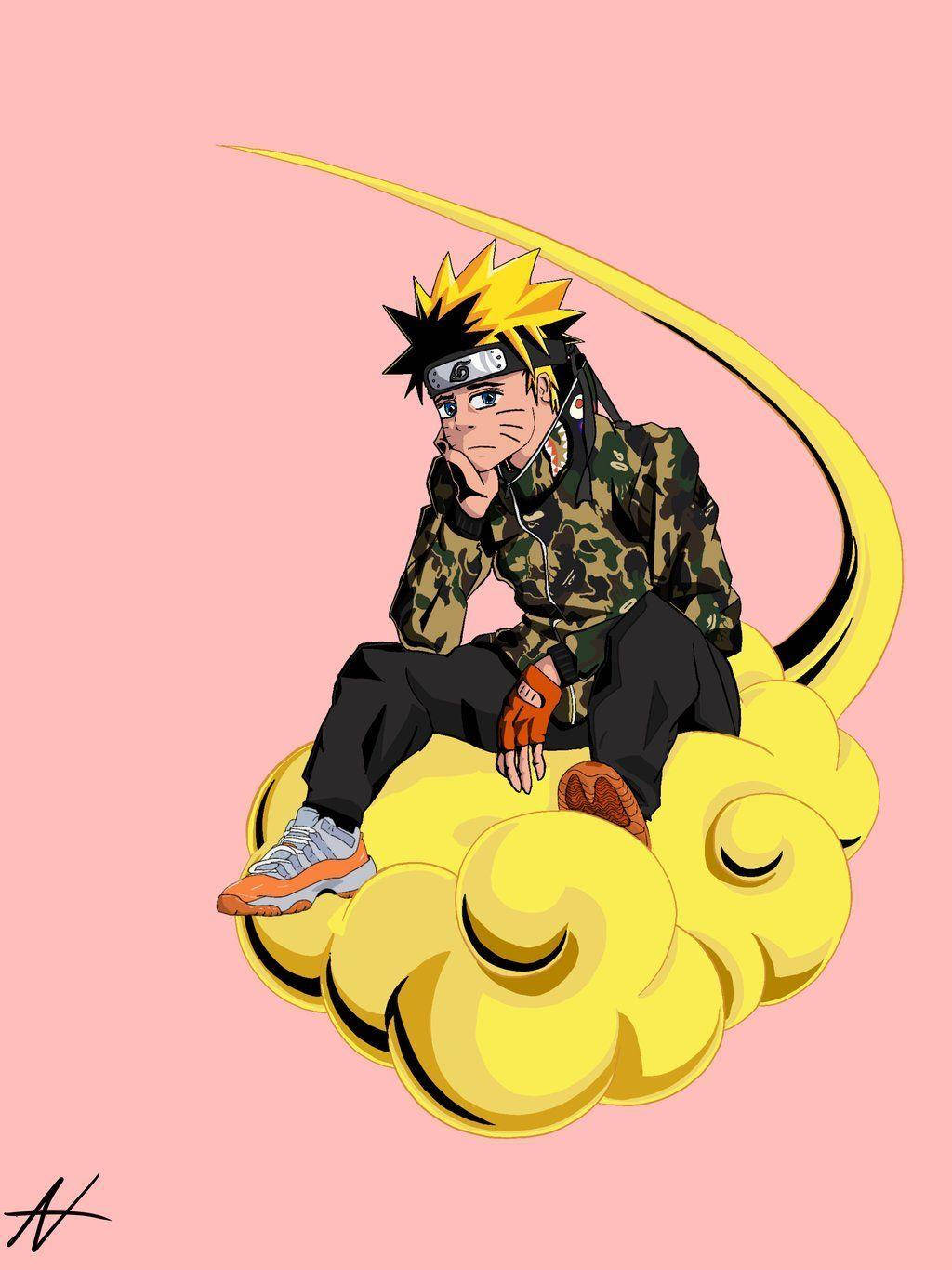 Naruto Drip A Camouflage Jacket Background