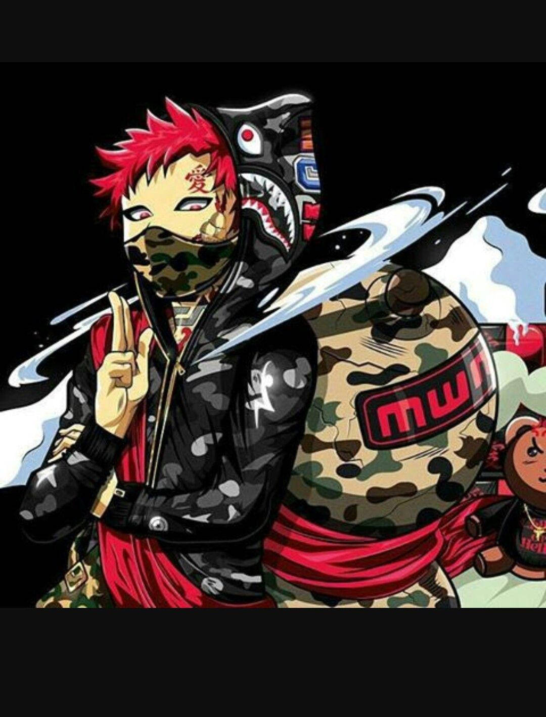 Naruto Drip In Camouflage Background