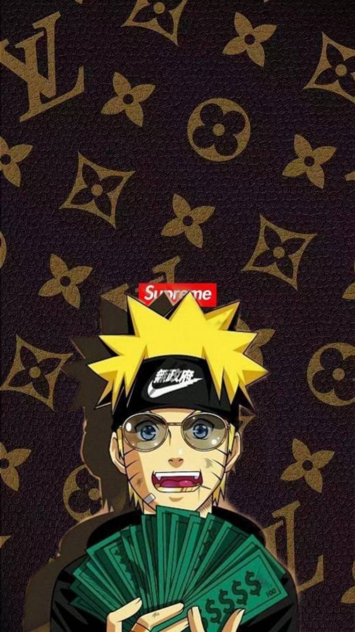 Naruto Drip Is Clutching Money Background