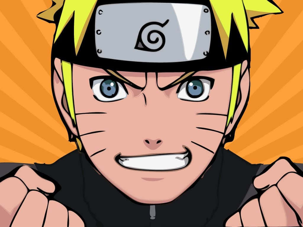 Naruto Face In A Motivated Expression Background