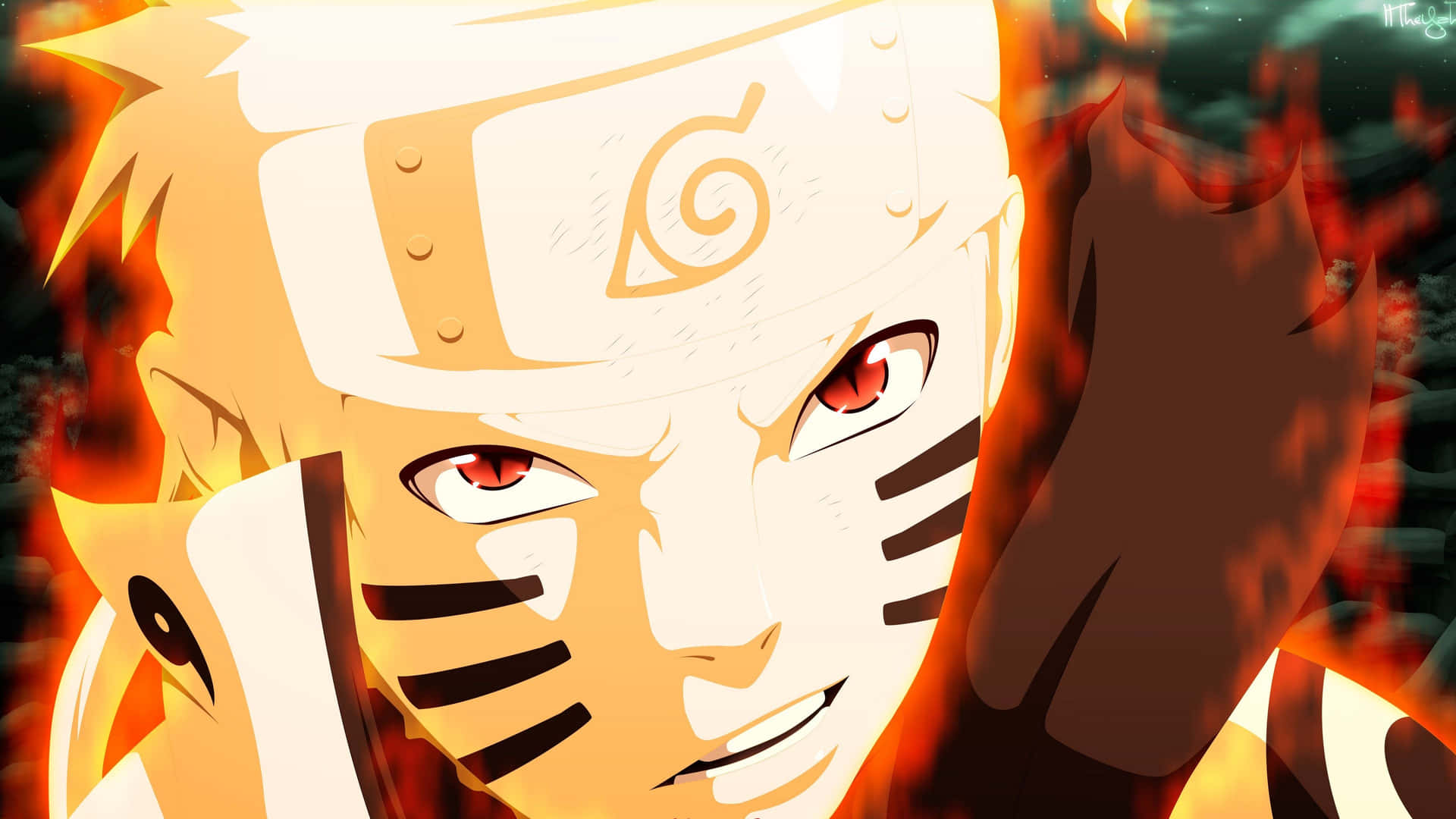 Naruto Face Kurama Mode Background