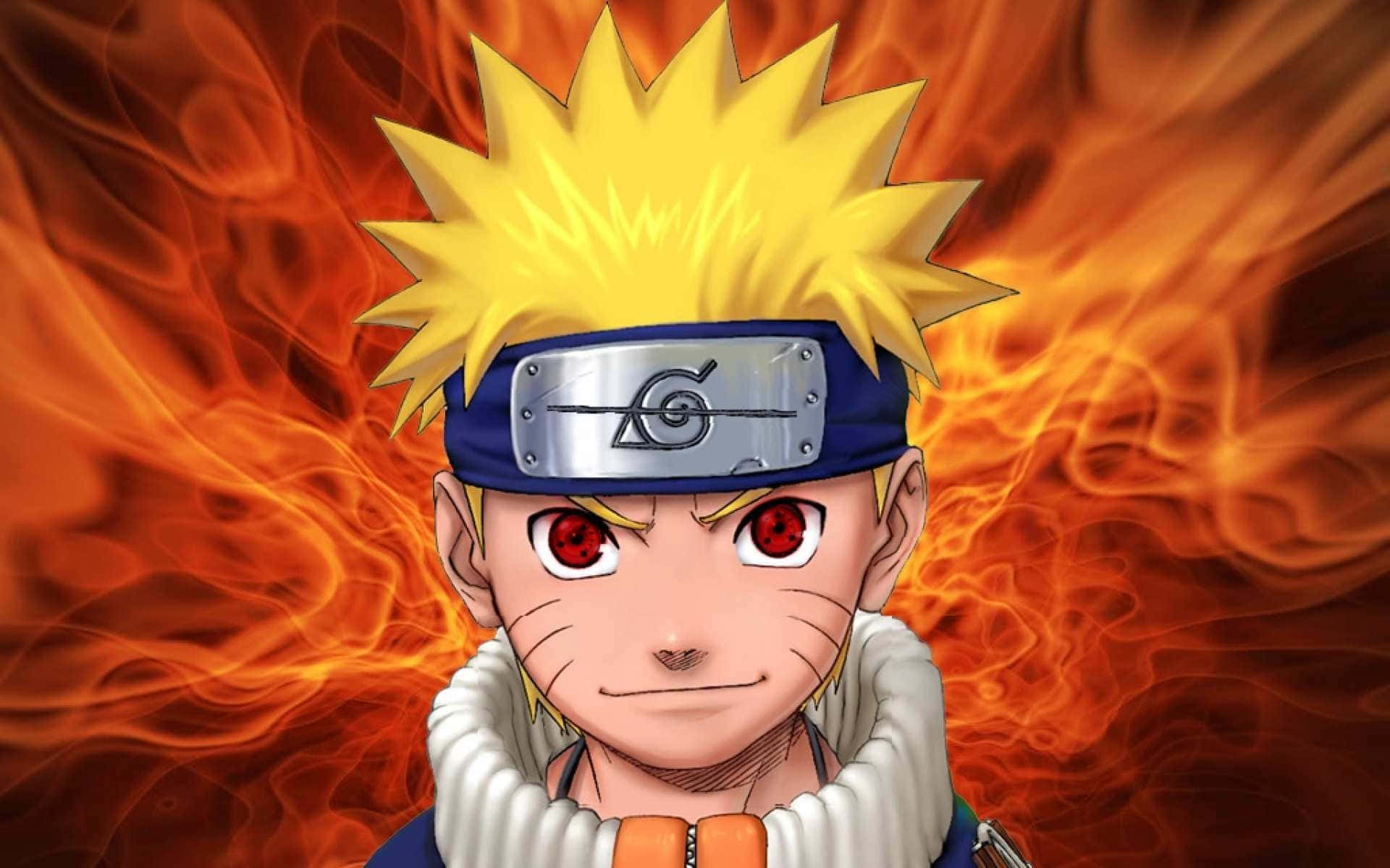 Naruto Face With Red Sharingan Eyes Background