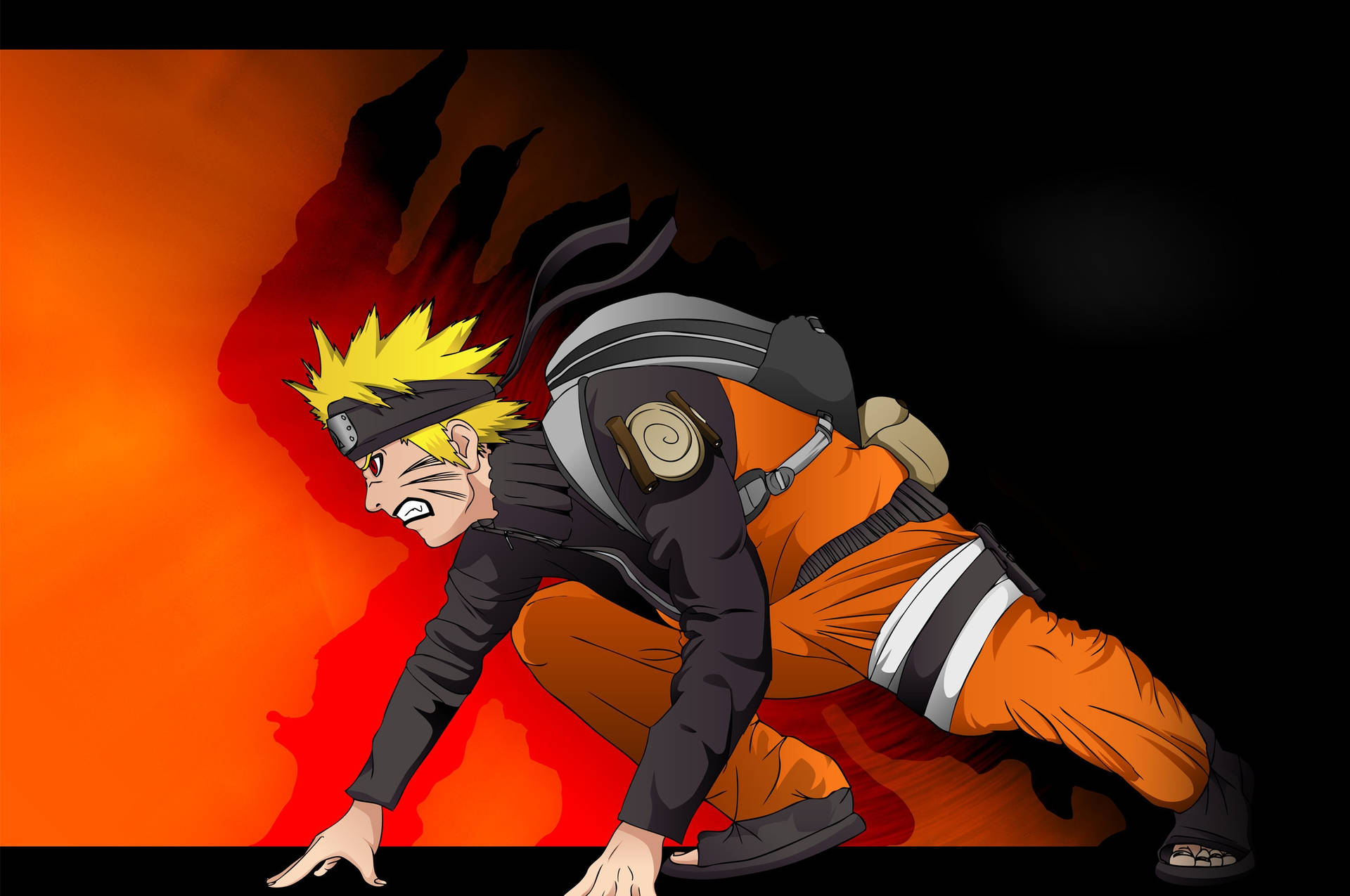 Naruto Fighting Stance Poster Background