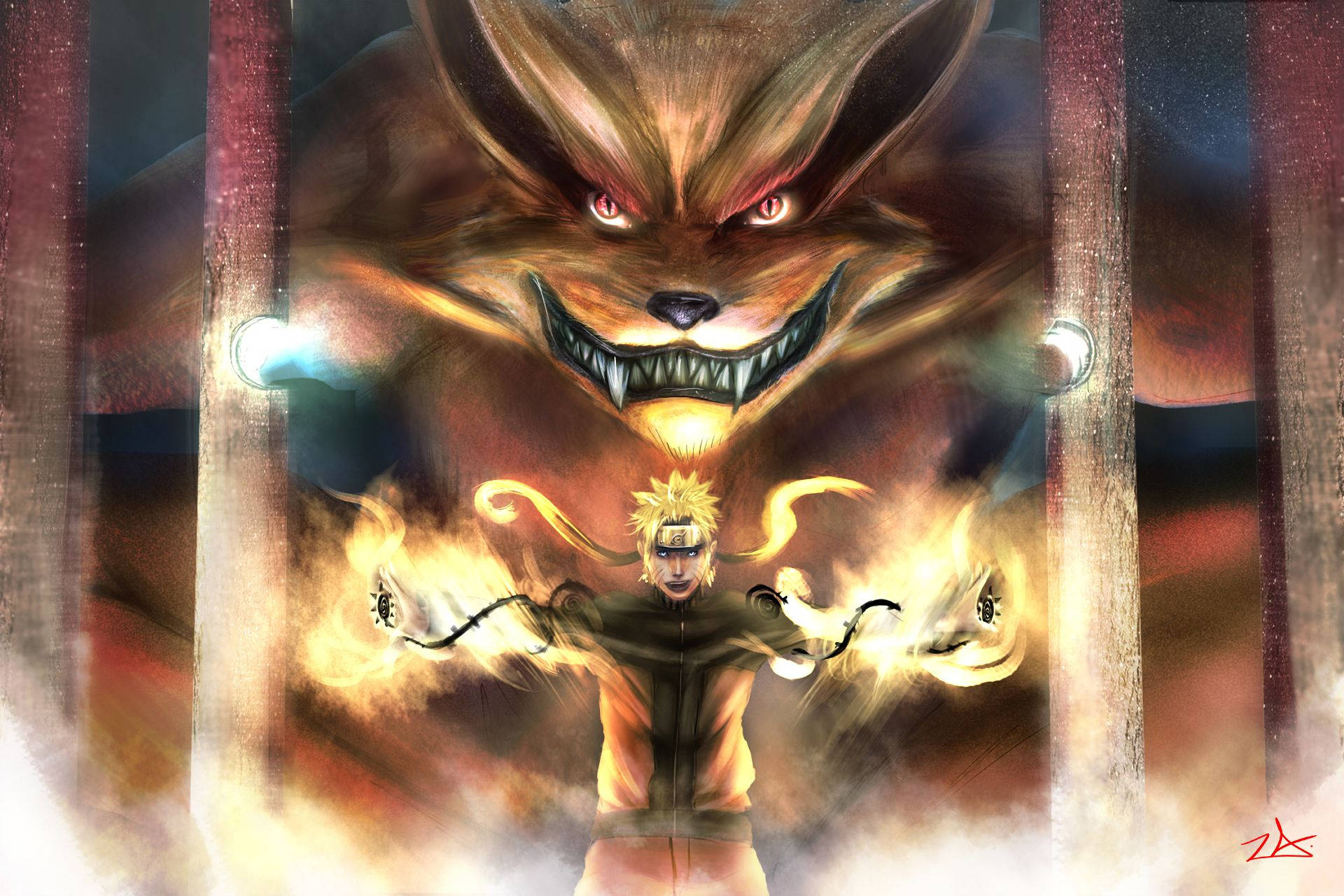 Naruto Final Form Kurama Summon Background