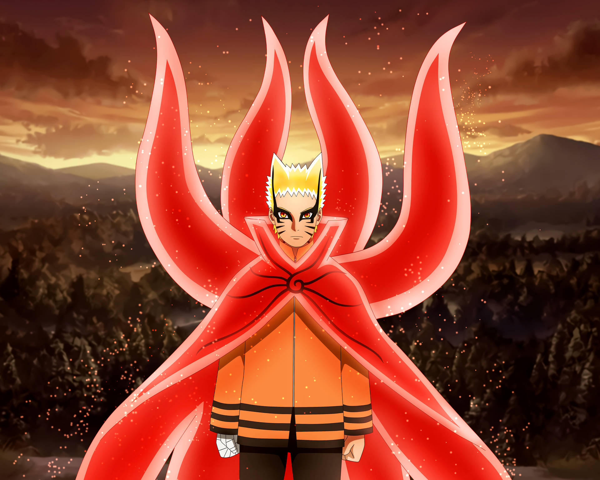 Naruto Final Form Nine-tail Formation Background