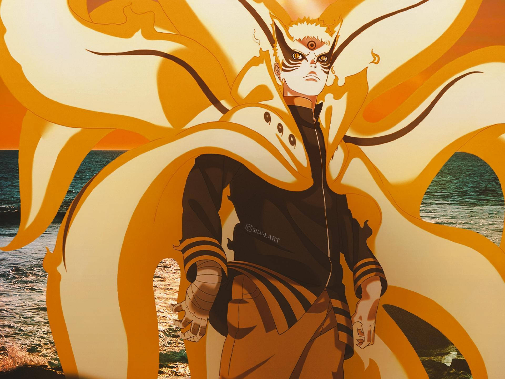 Naruto Final Form Nine-tail Transform Background