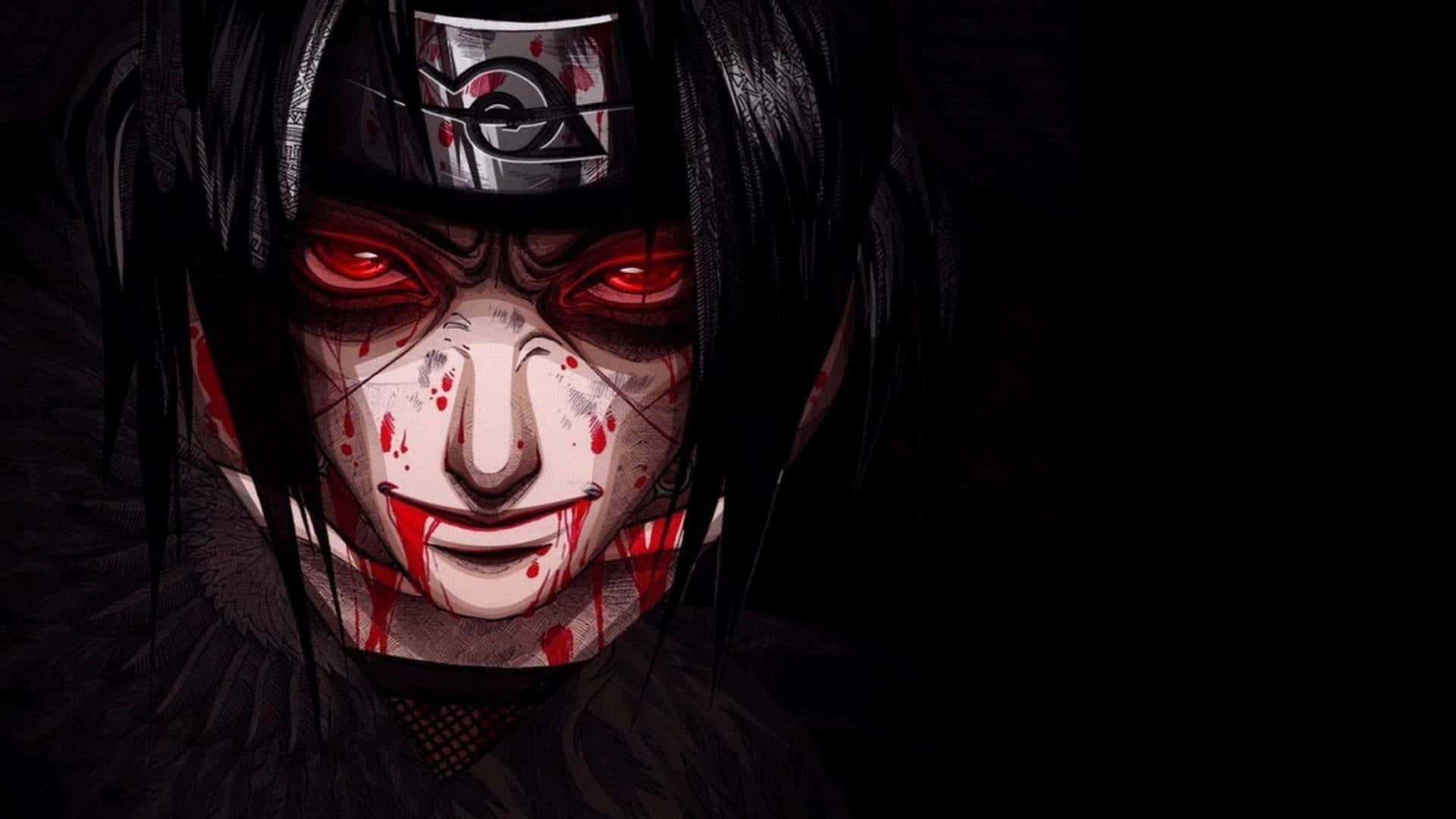 Naruto From The Naruto Shippuden Series With An Intimidating Look Background