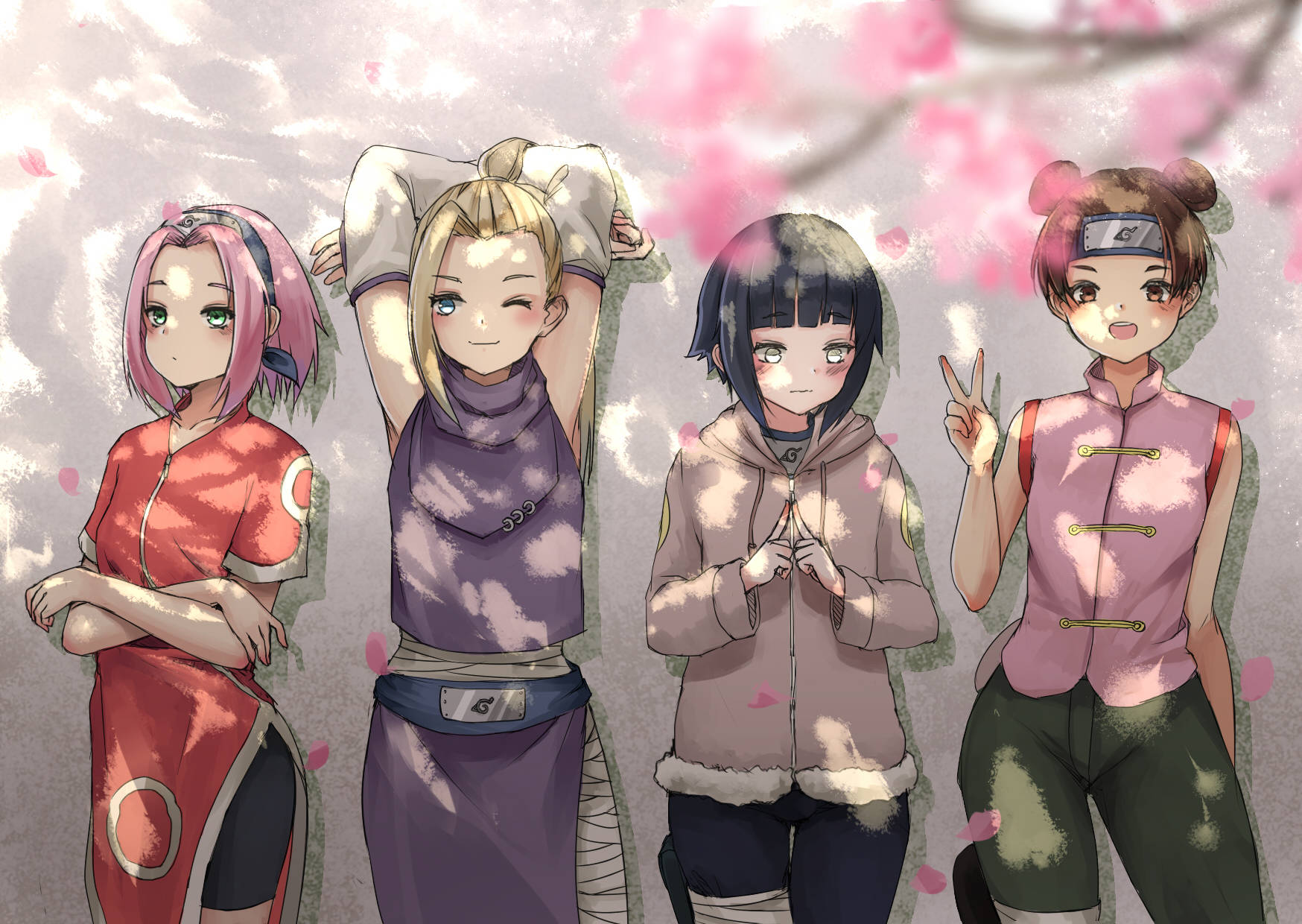 Naruto Girls As Kids Background