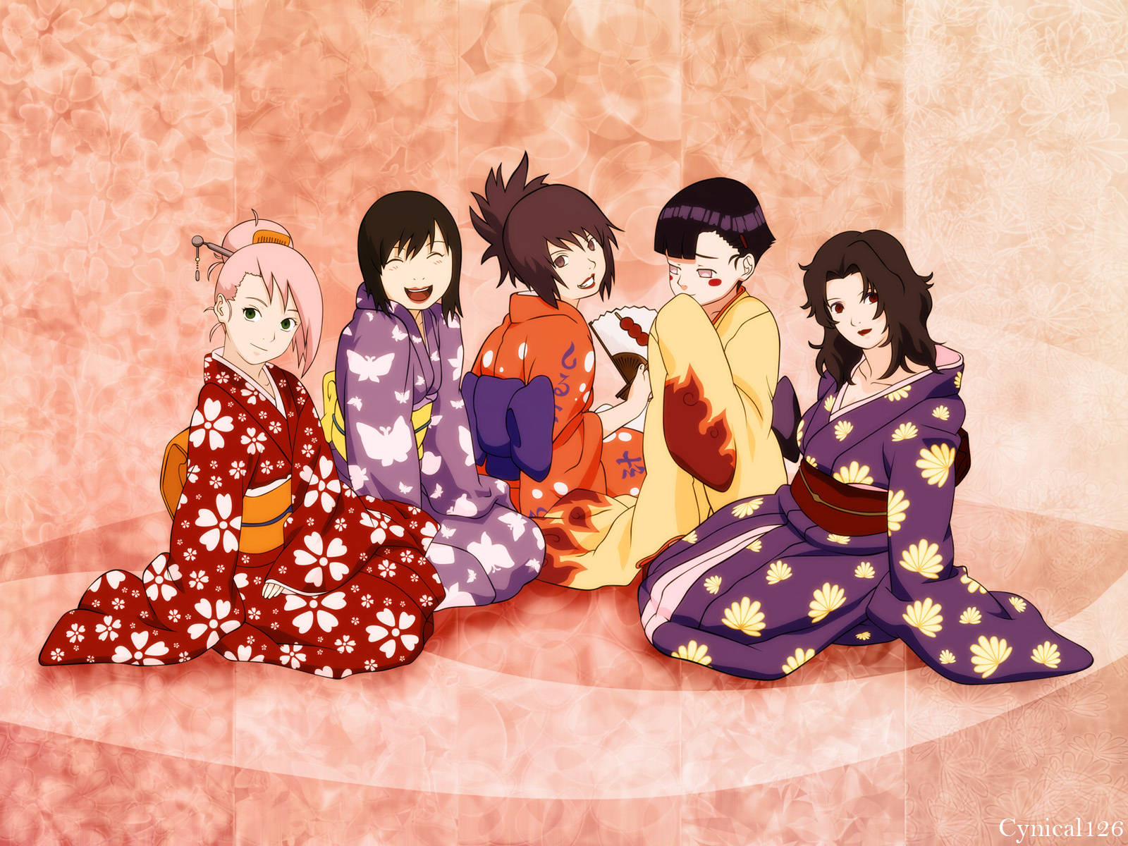 Naruto Girls In Kimonos