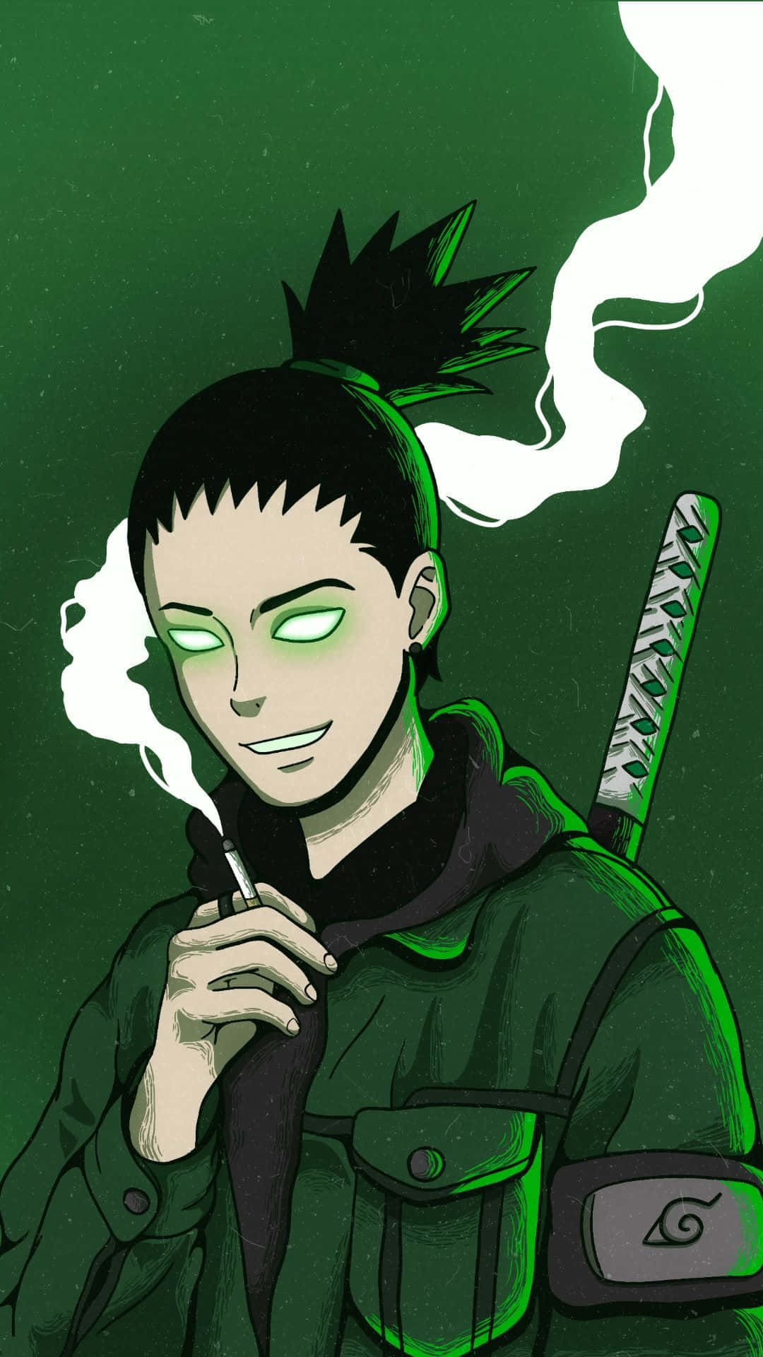 Naruto Green – Courage And Determination Of A Warrior Background