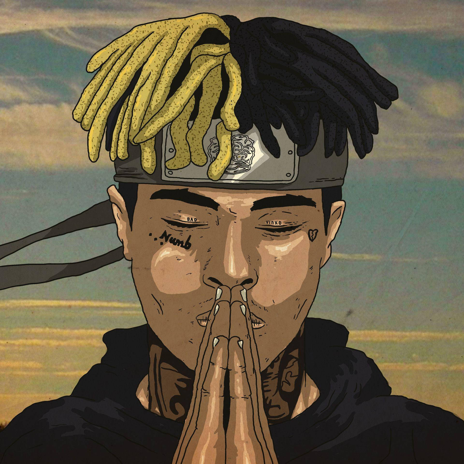 Naruto Headband Xxxtentacion Cartoon Background