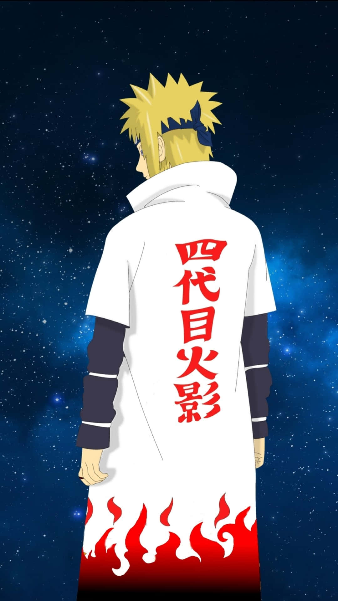Naruto Hokage Cloak Starry Background
