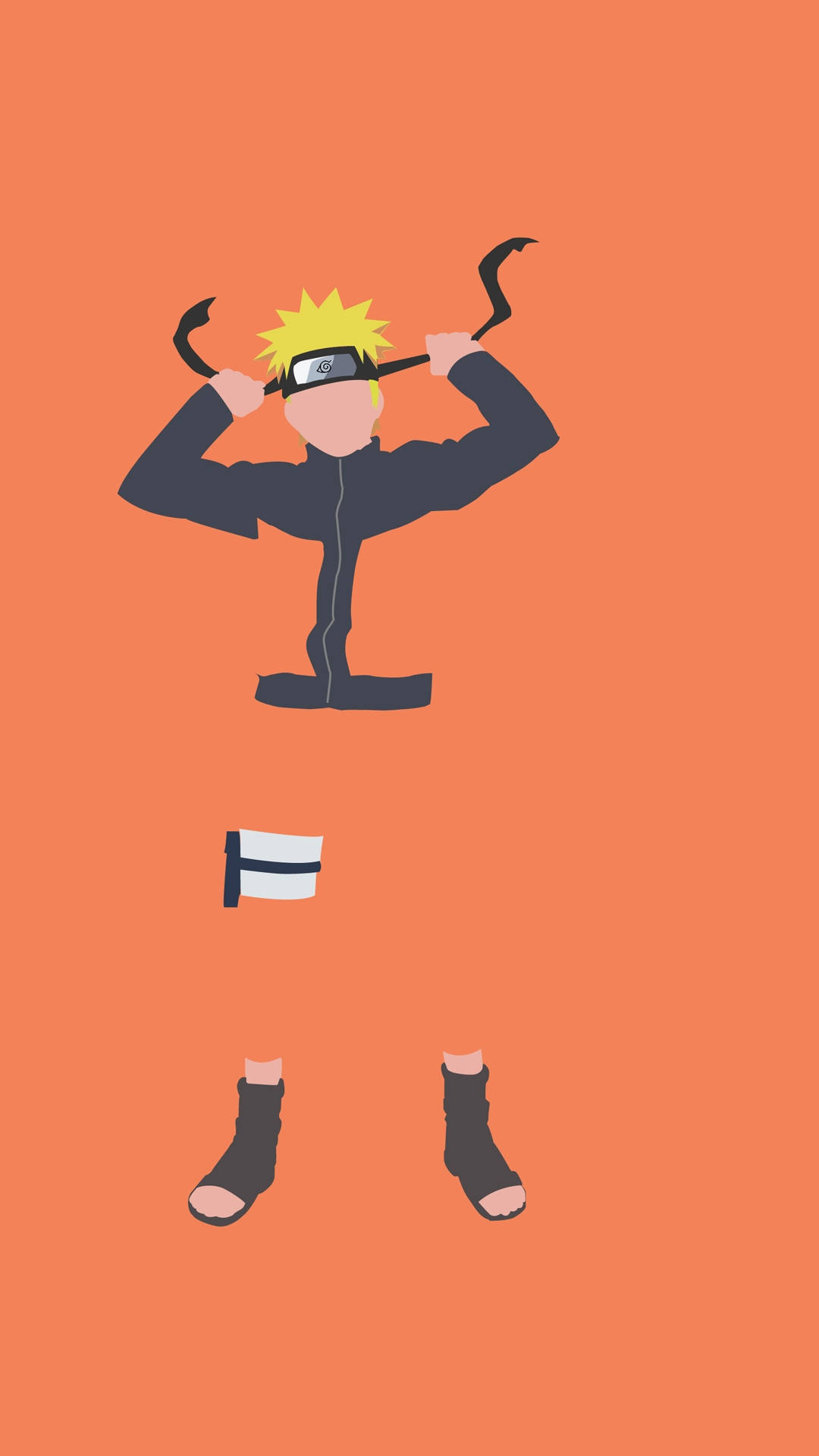Naruto Iphone Orange Vector Art Background