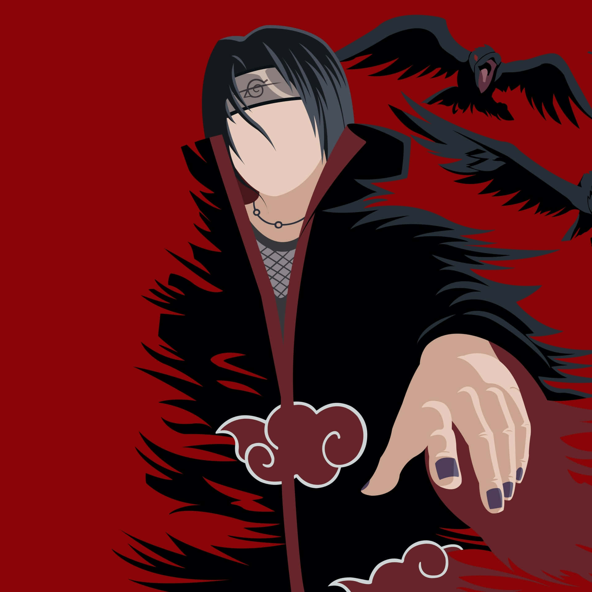 Naruto Itachi And His Fingernails Paint Background