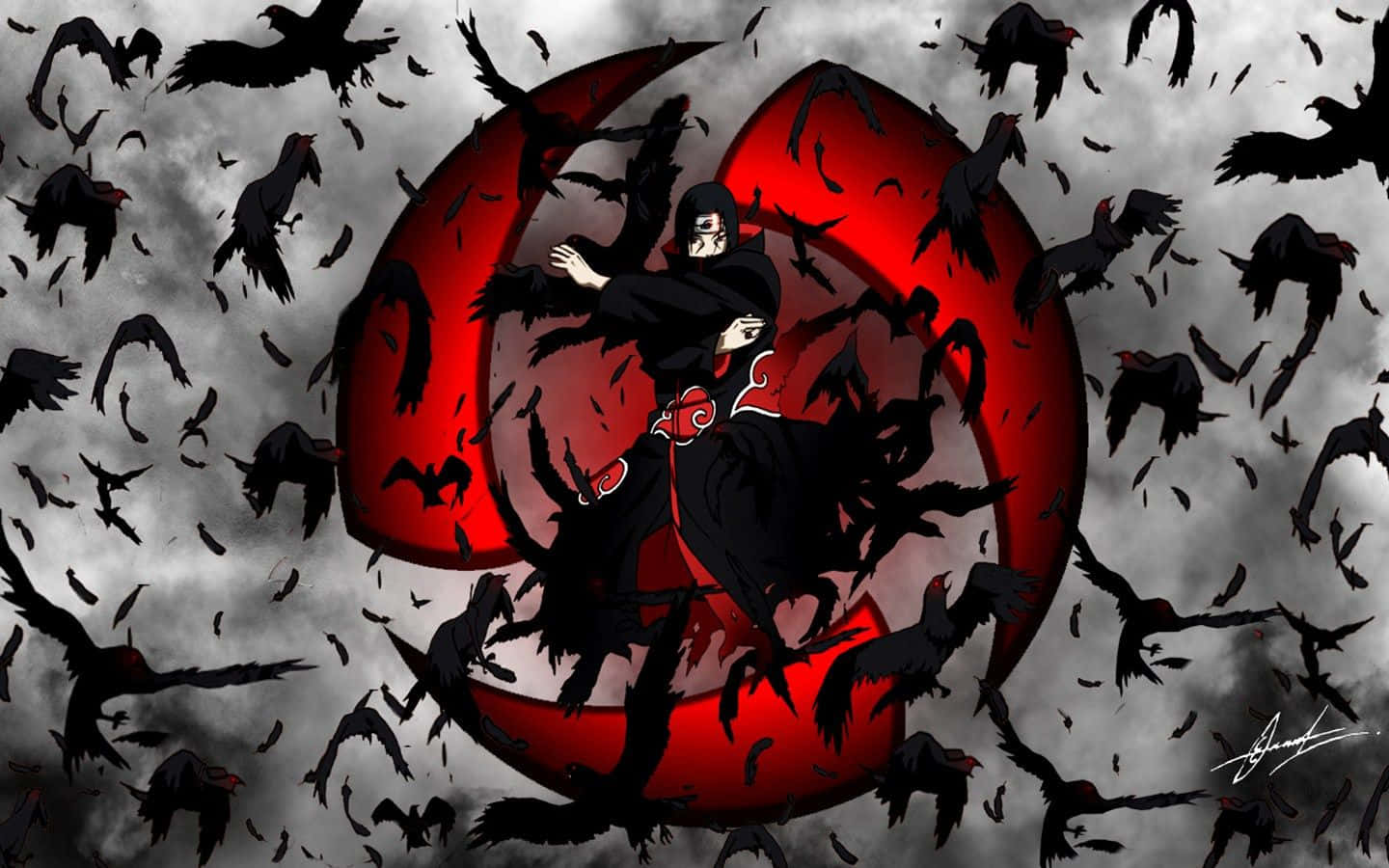 Naruto Itachi Crow Clone Technique Background