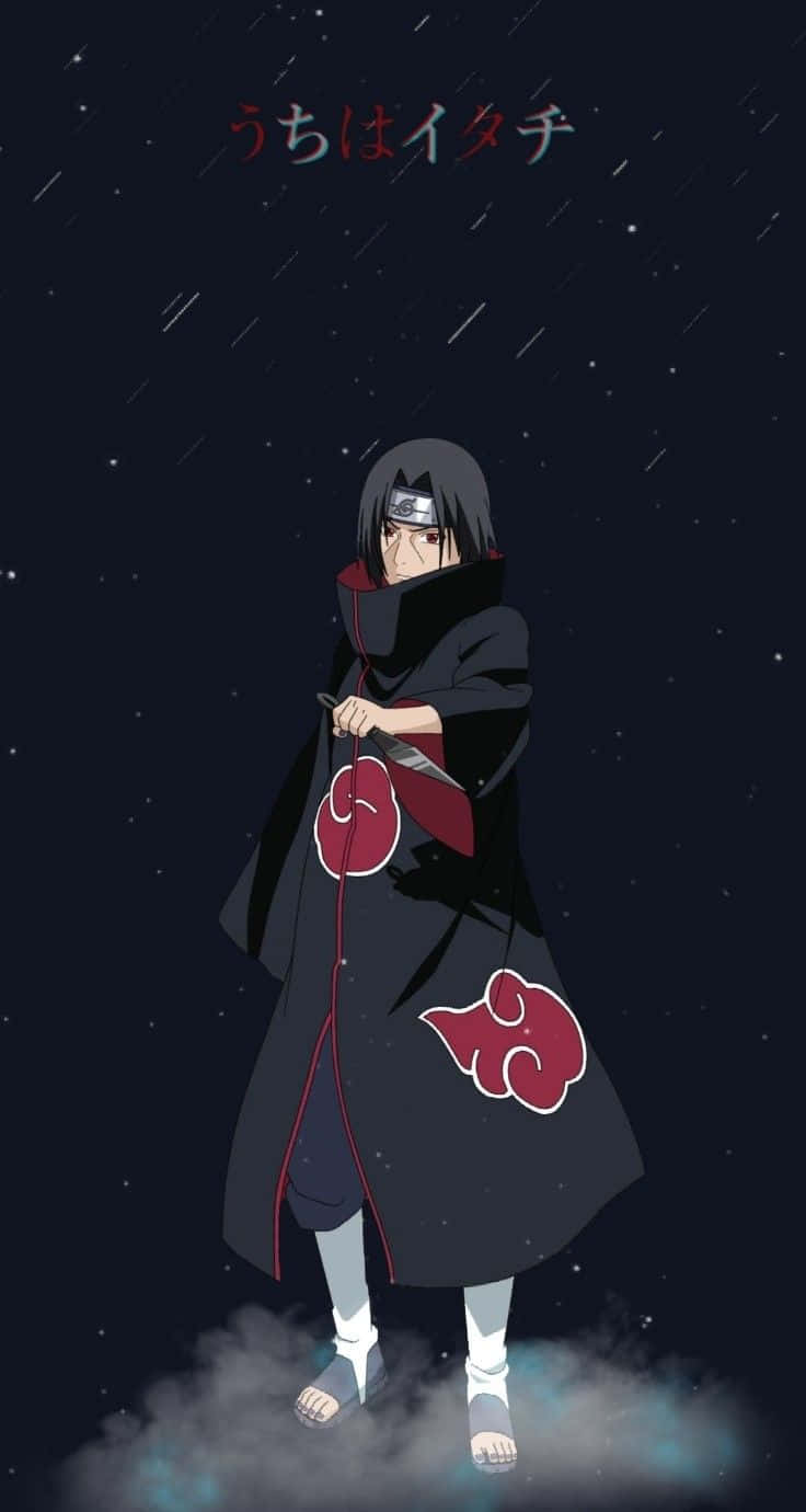 Naruto Itachi Holding A Kunai Background