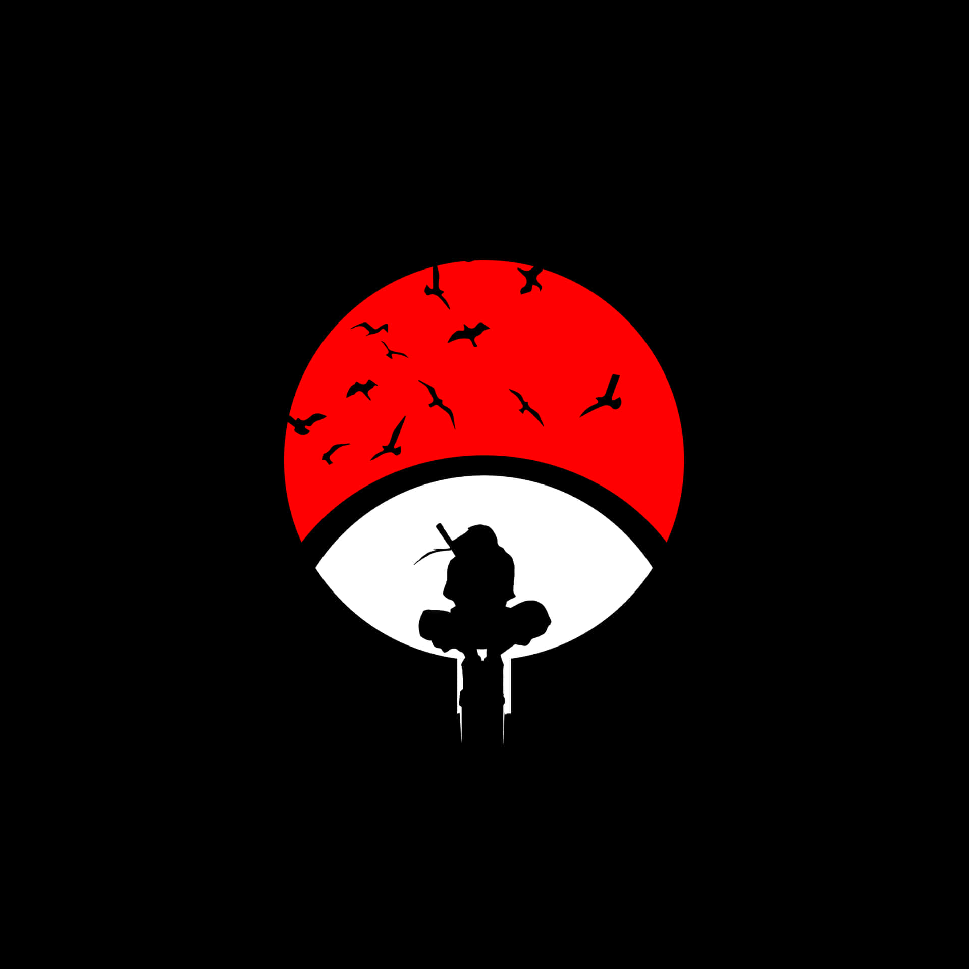 Naruto Itachi Inside The Uchiha Clan Symbol Background