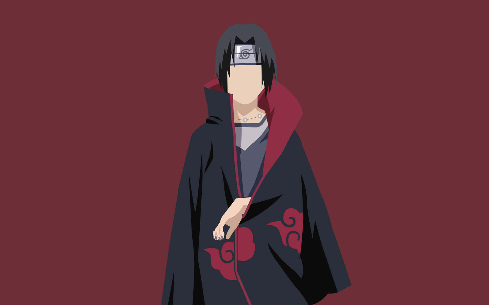 Naruto Itachi Wearing Akatsuki Cloak Background