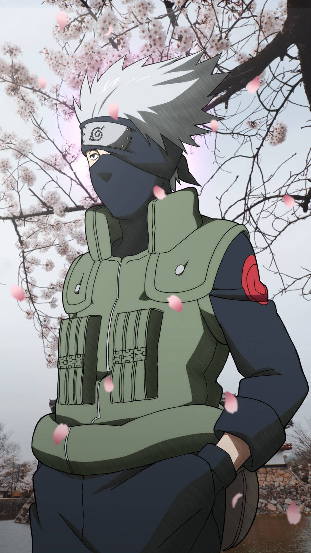 Naruto Kakashi Cherry Blossom Background
