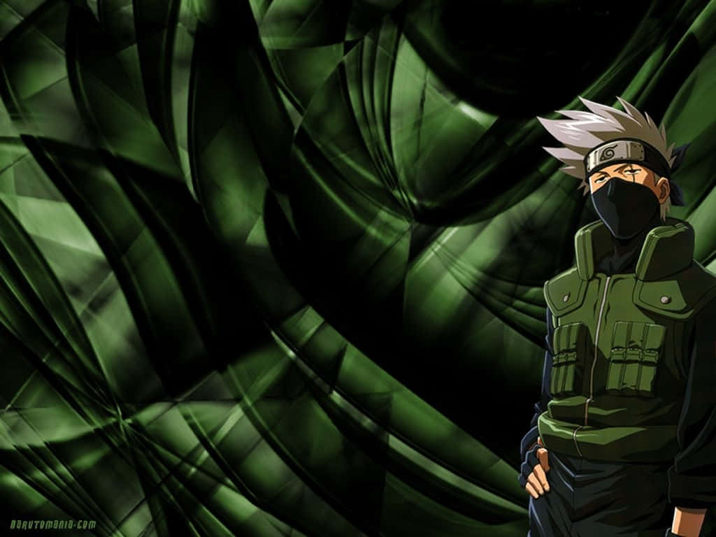 Naruto Kakashi Green Fractal Background
