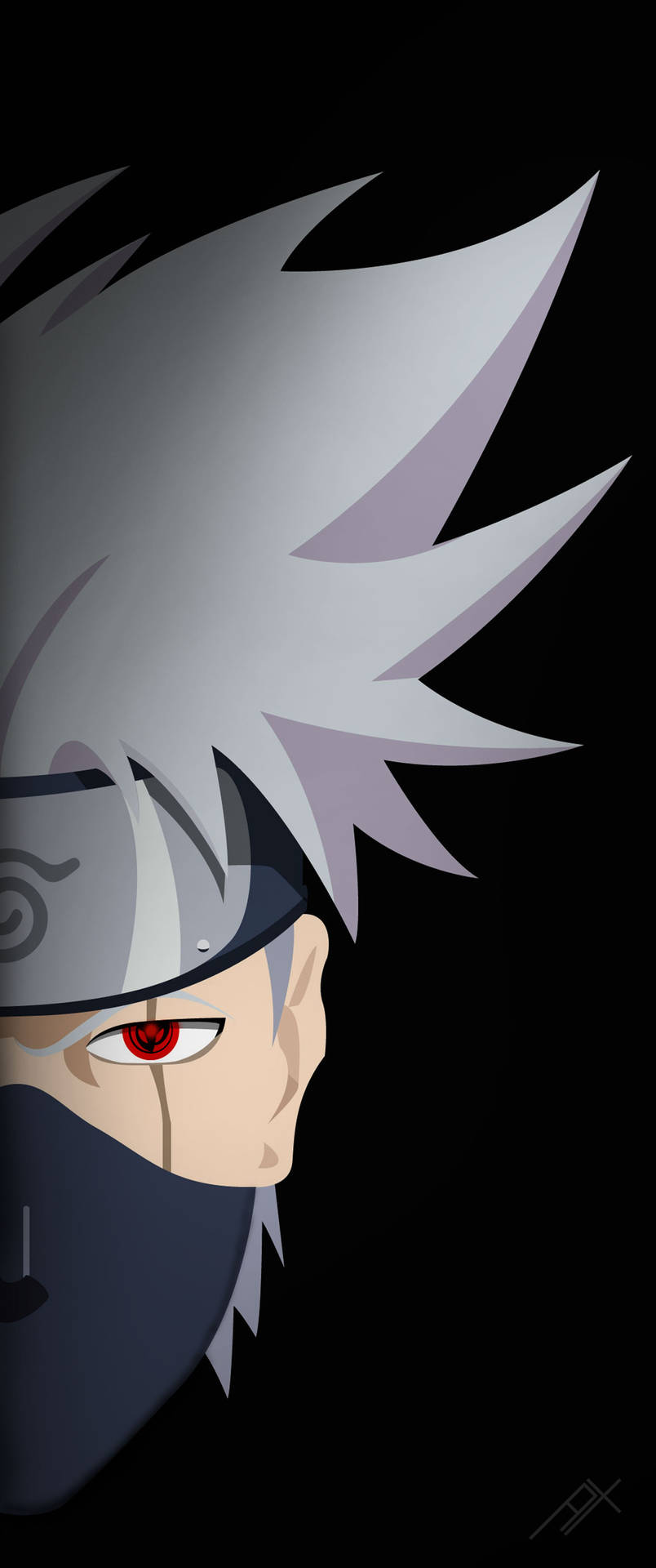Naruto Kakashi Grey Hair Background