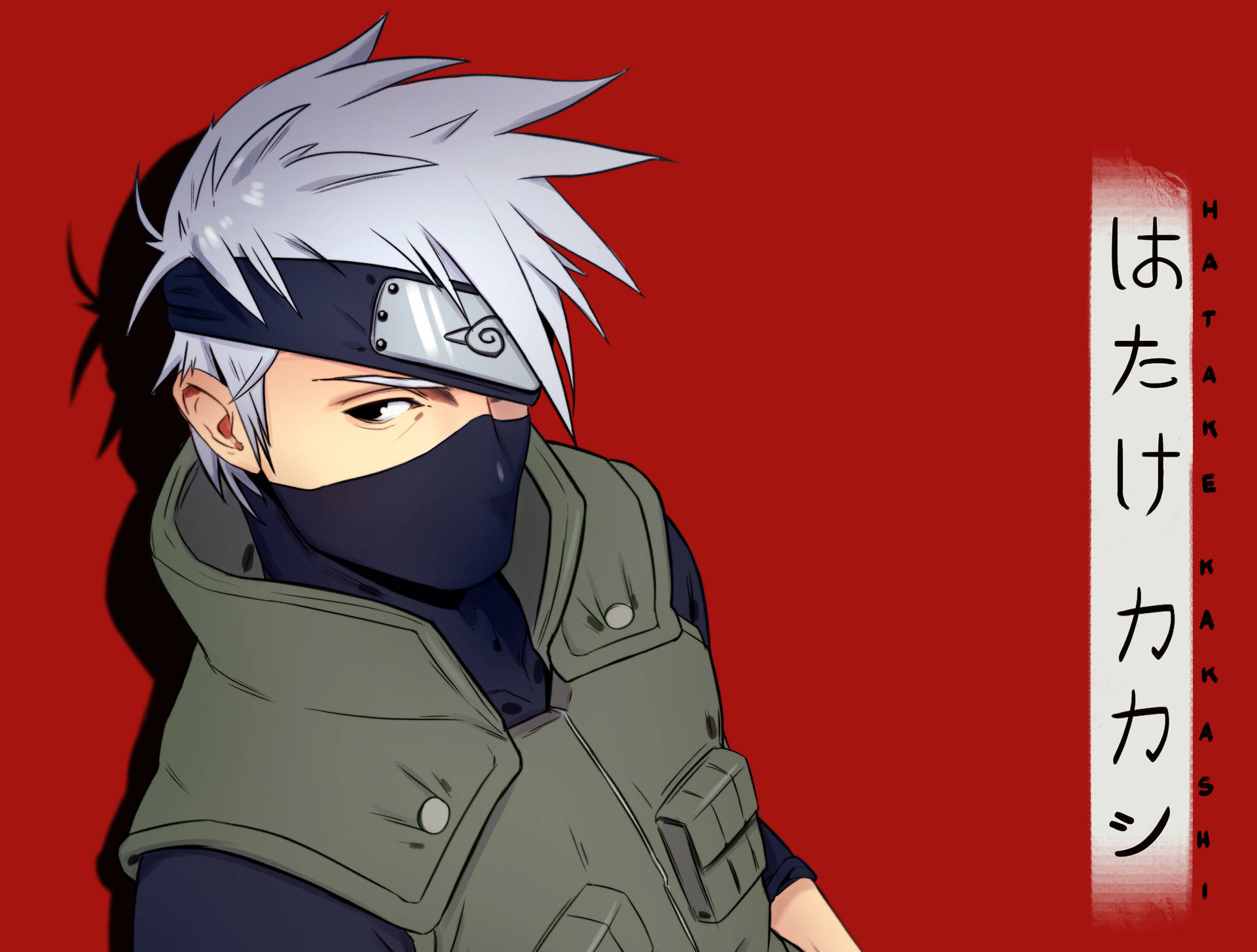 Naruto Kakashi Red Background Background