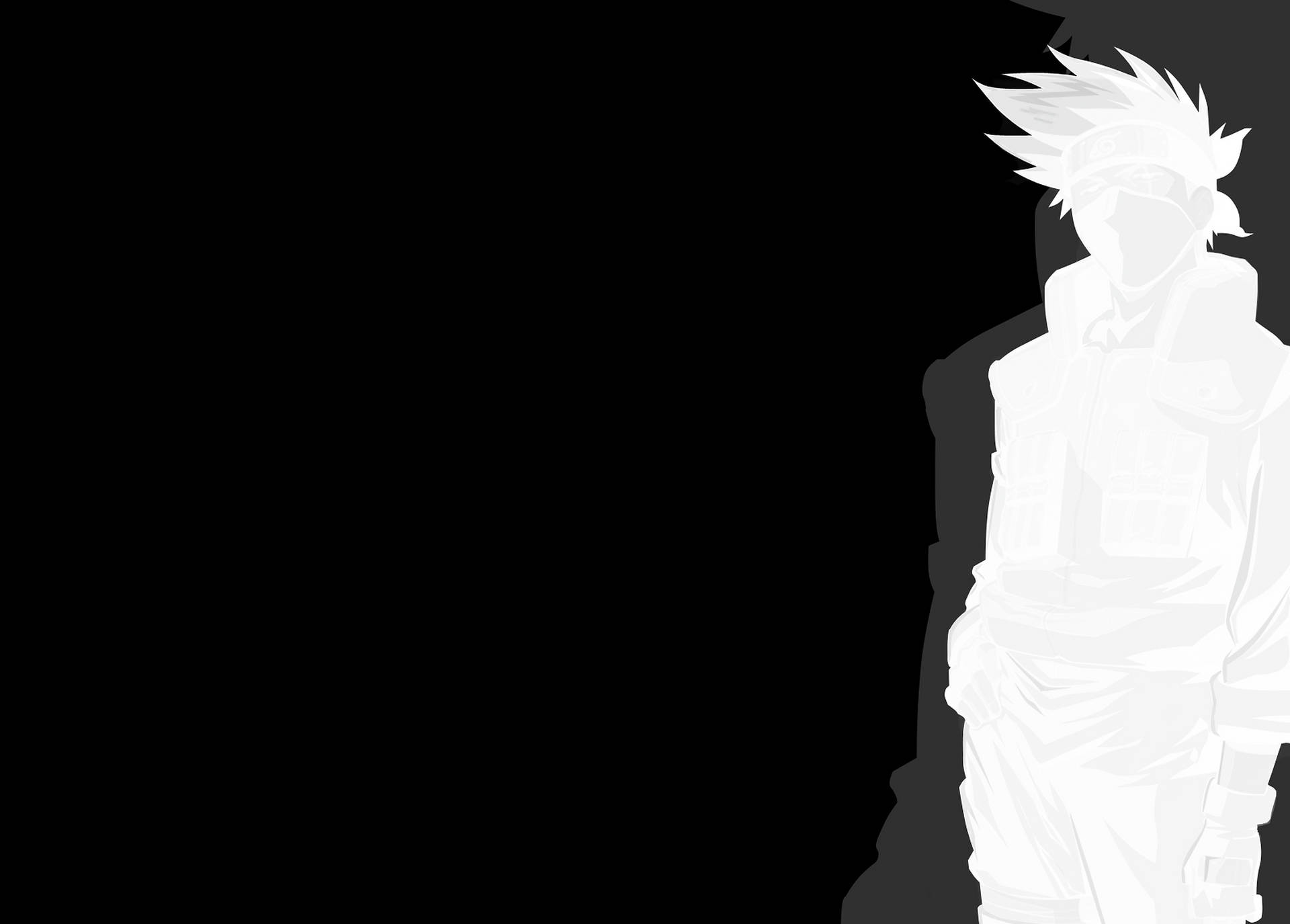 Naruto Kakashi White And Black Background