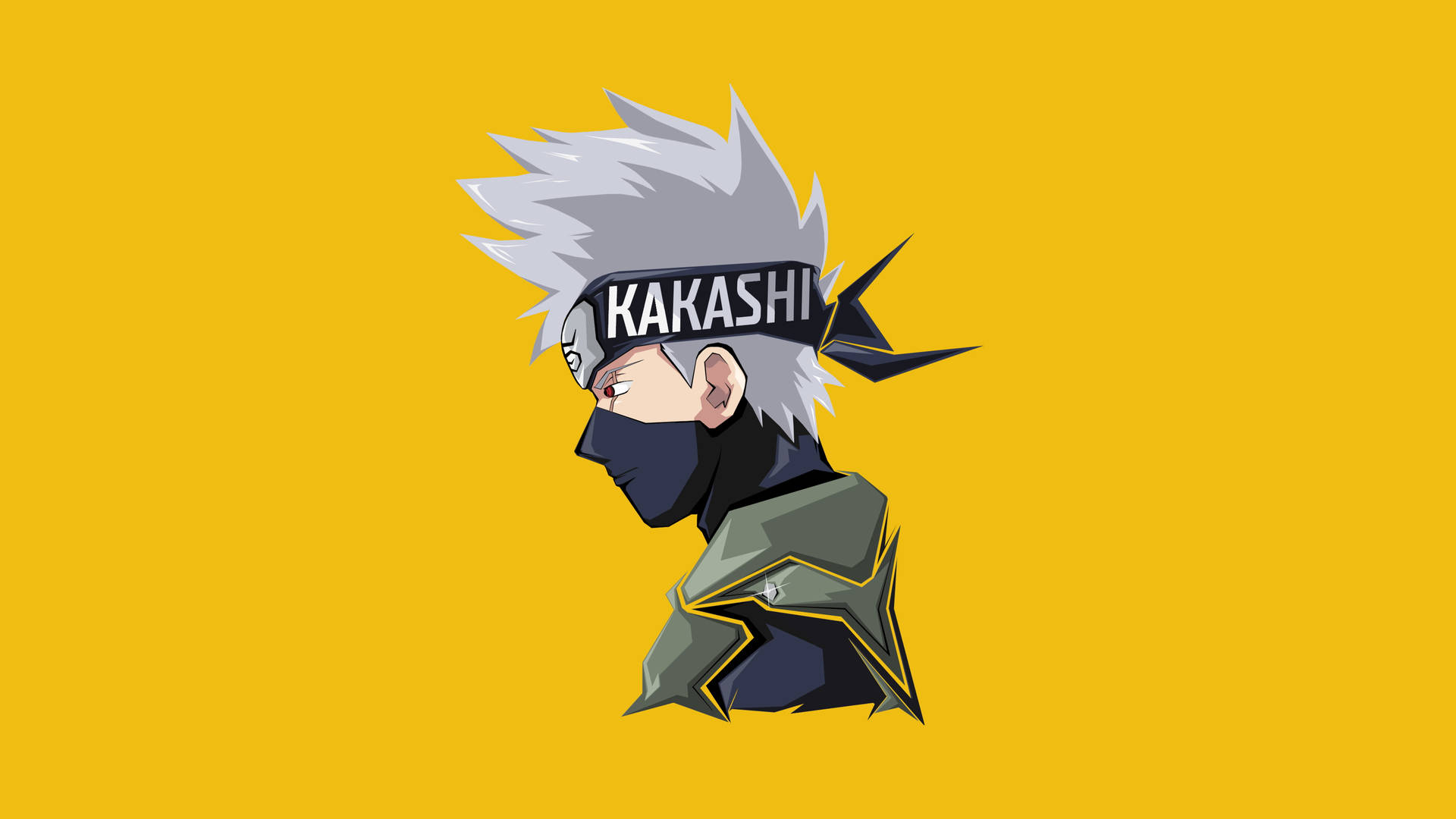 Naruto Kakashi Yellow Bakcground Background